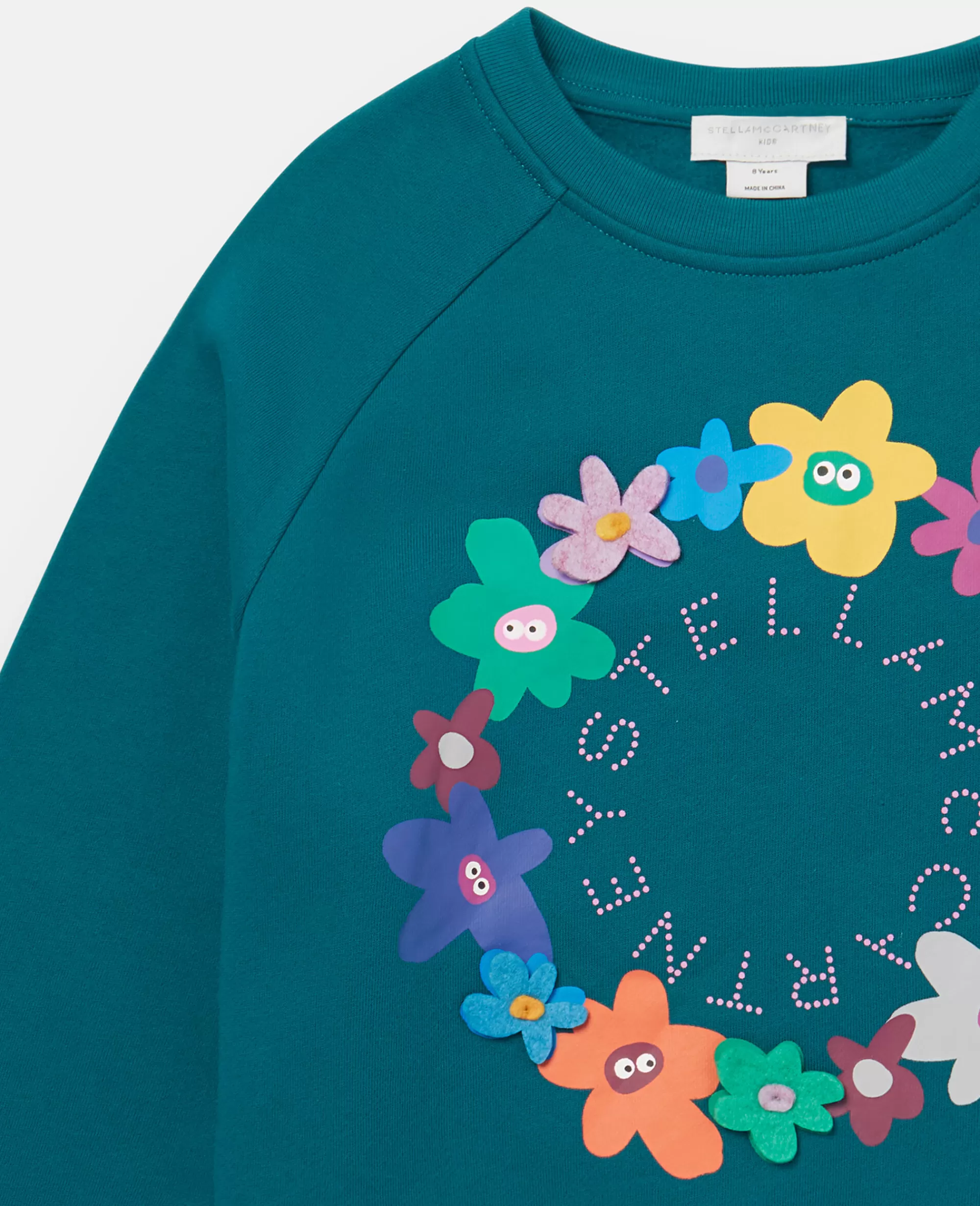 Bambini Stella McCartney T-Shirt>Felpa Logo Ghirlanda Di Fiori