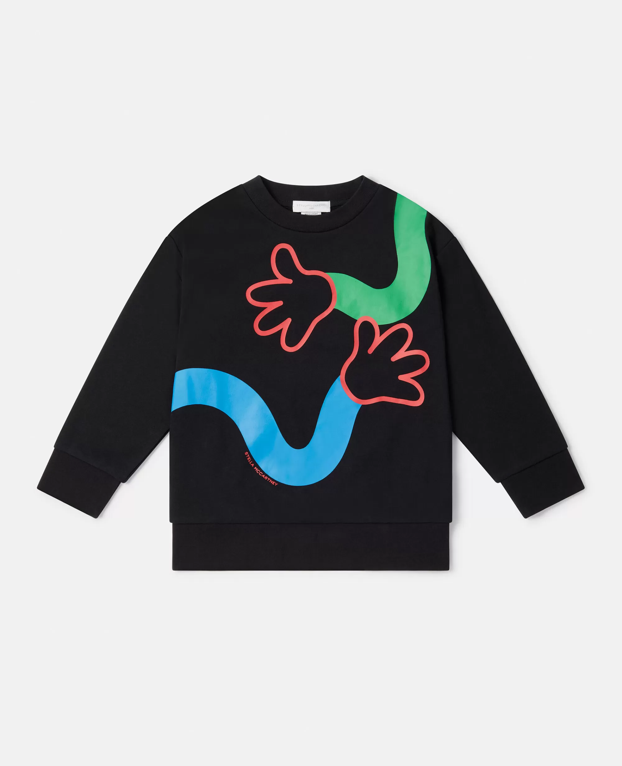 Bambini Stella McCartney Pullover E Cardigan>Felpa Oversize Con Stampa Dancing Hands