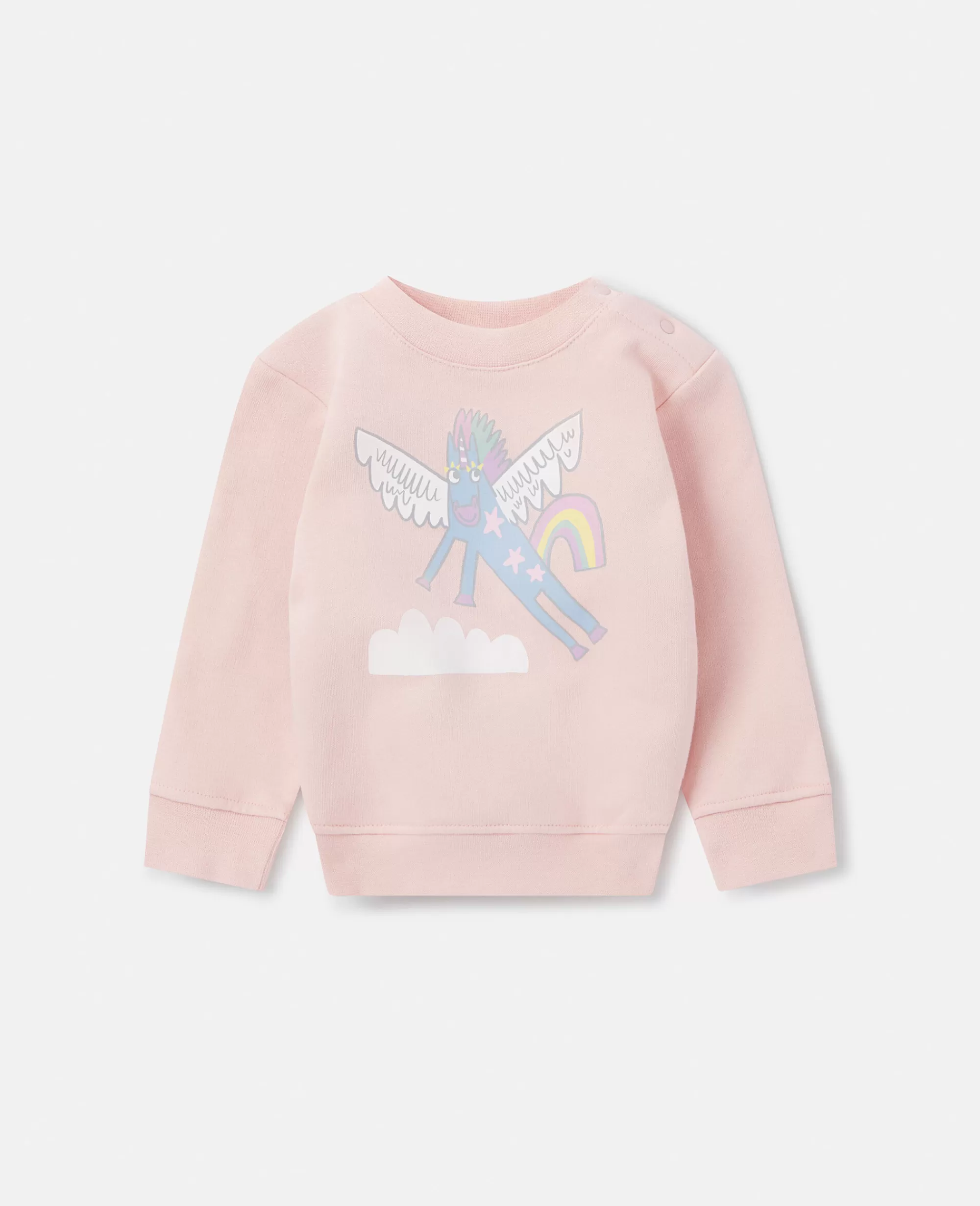 Bambini Stella McCartney T-Shirt>Felpa Unicorno Arcobaleno