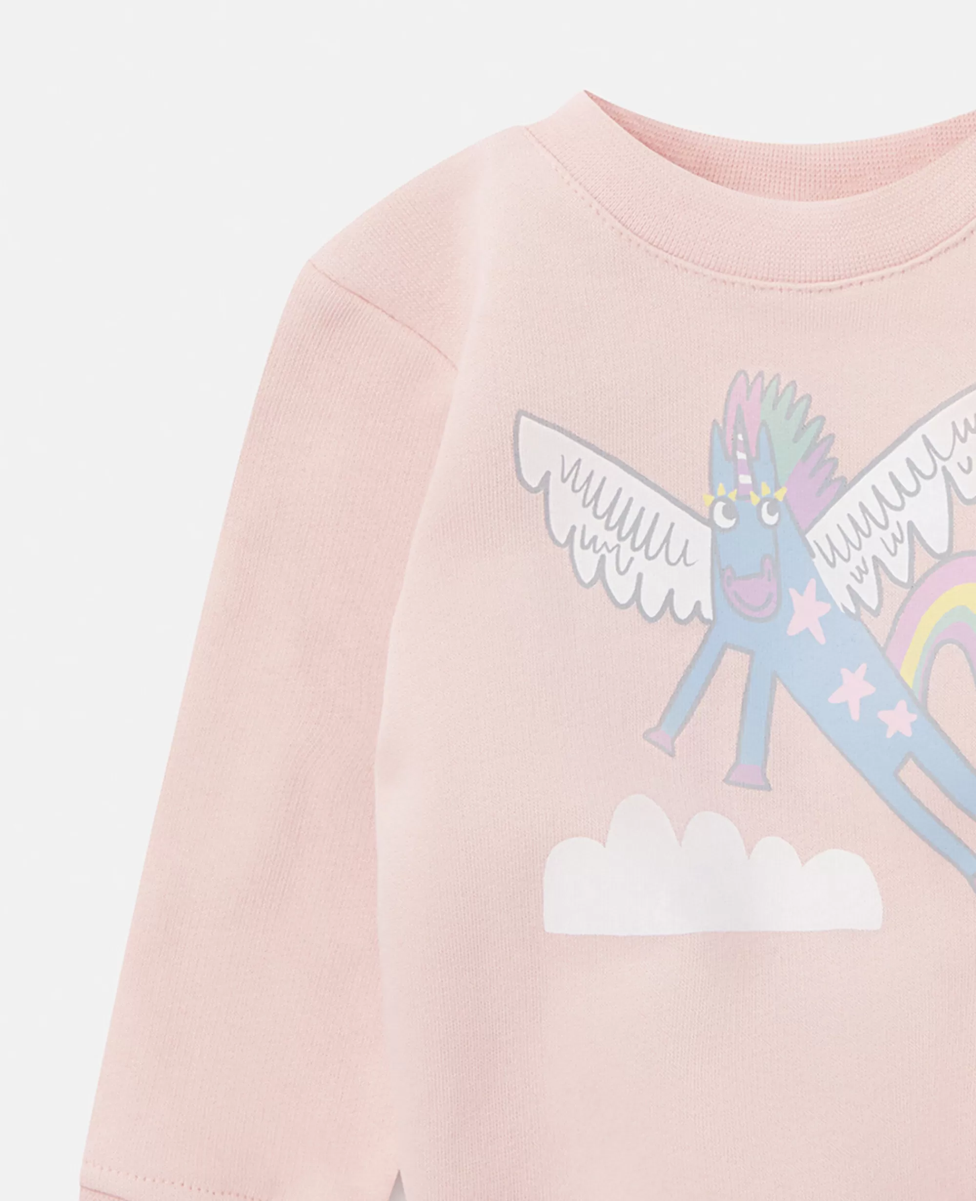 Bambini Stella McCartney T-Shirt>Felpa Unicorno Arcobaleno