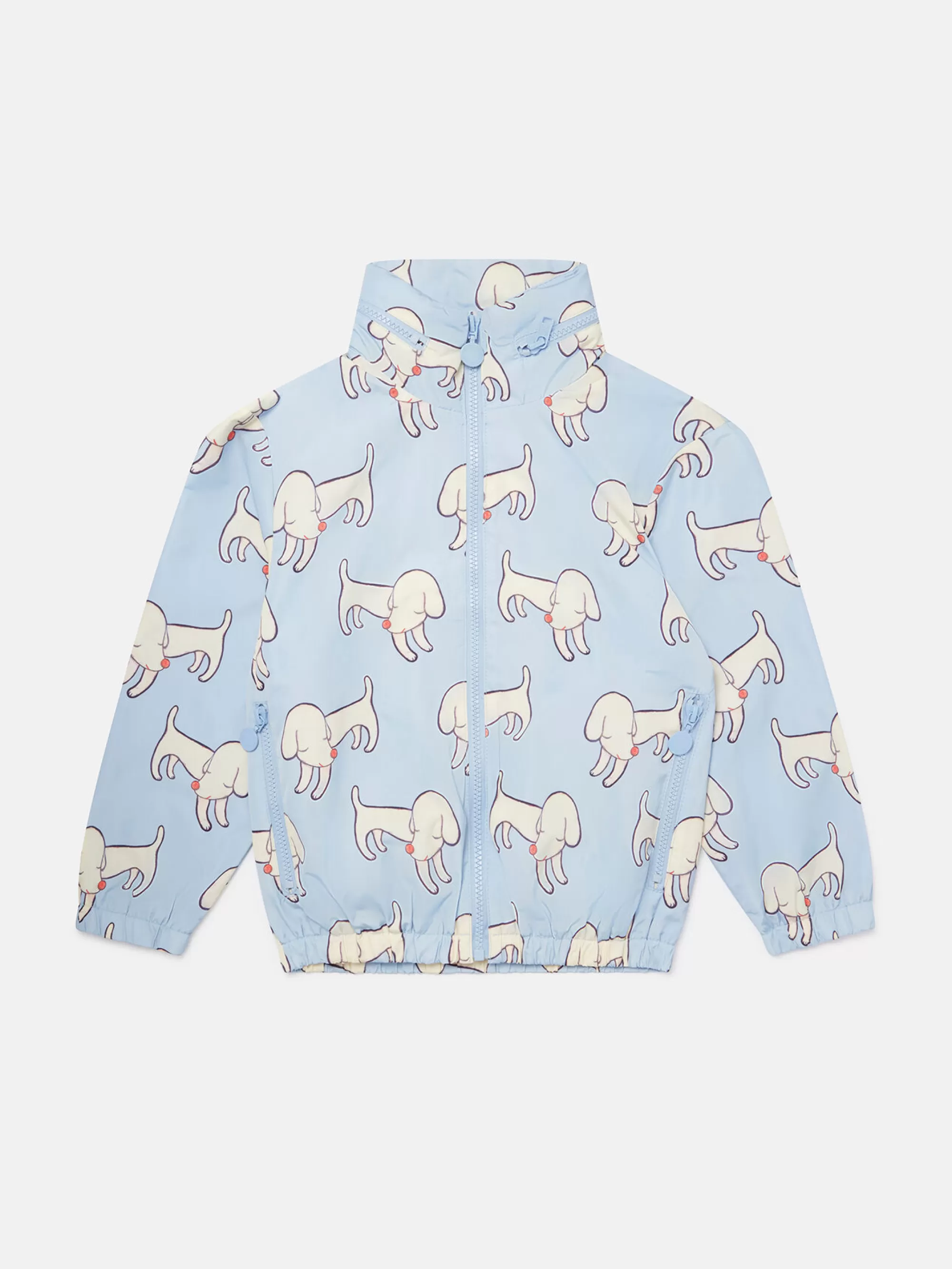 Bambini Stella McCartney Capispalla>Giacca Ripiegabile Con Cappuccio E Stampa Lonesome Puppy