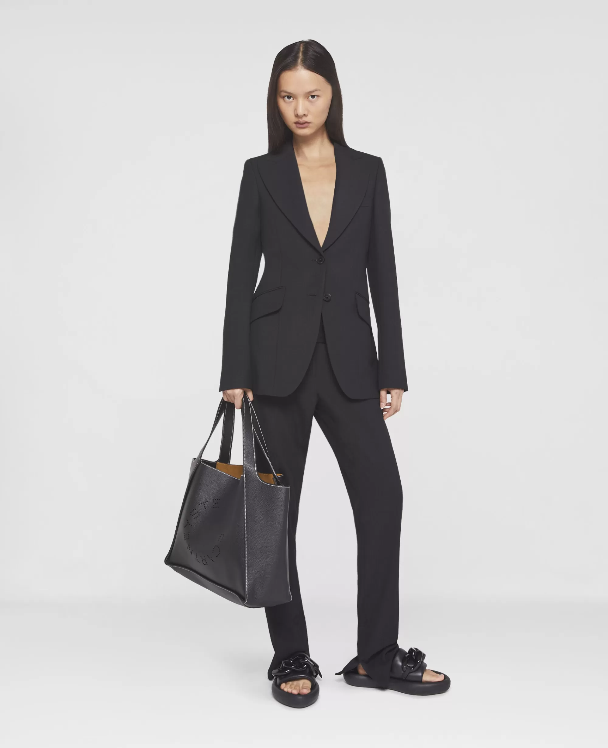 Donna Stella McCartney Capi Sartoriali>Giacca Sartoriale In Twill Con Cintura