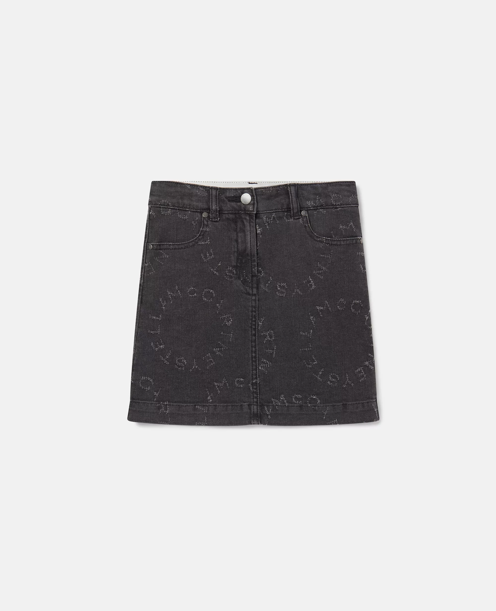 Bambini Stella McCartney Pantaloni E Shorts>Gonna In Denim Con Logo Circolare