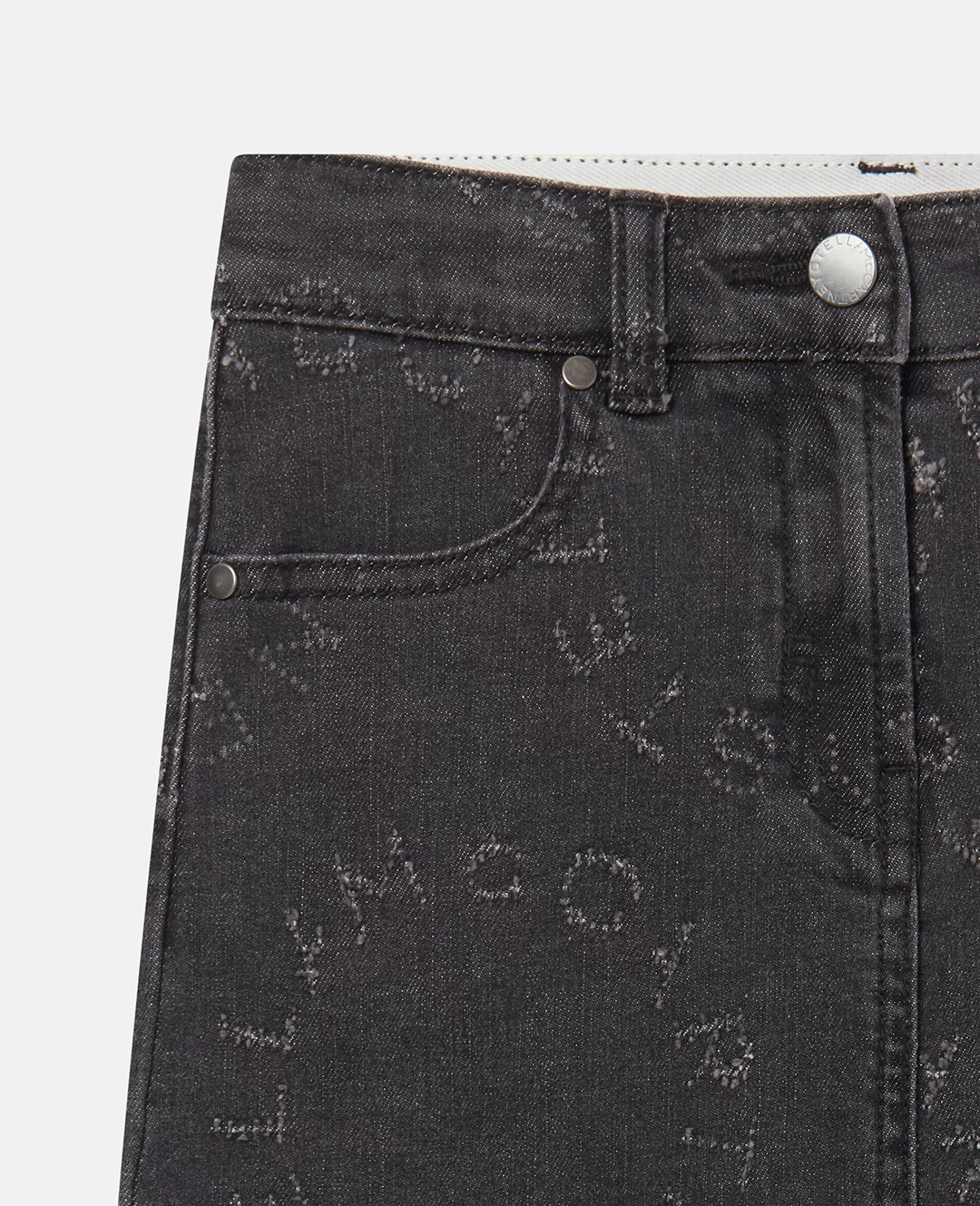 Bambini Stella McCartney Pantaloni E Shorts>Gonna In Denim Con Logo Circolare