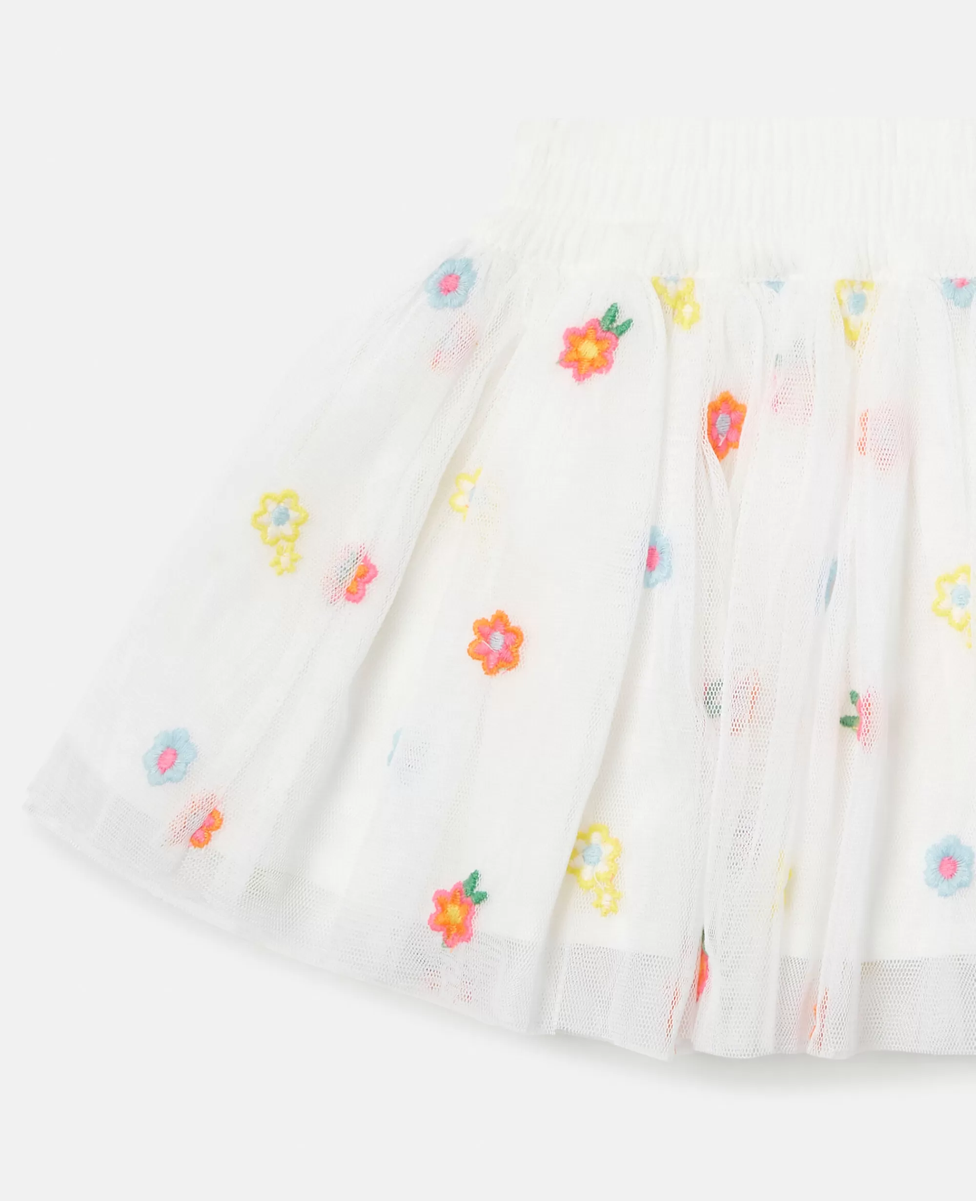 Bambini Stella McCartney Pantaloni E Shorts>Gonna In Tulle Con Ricamo Fiore