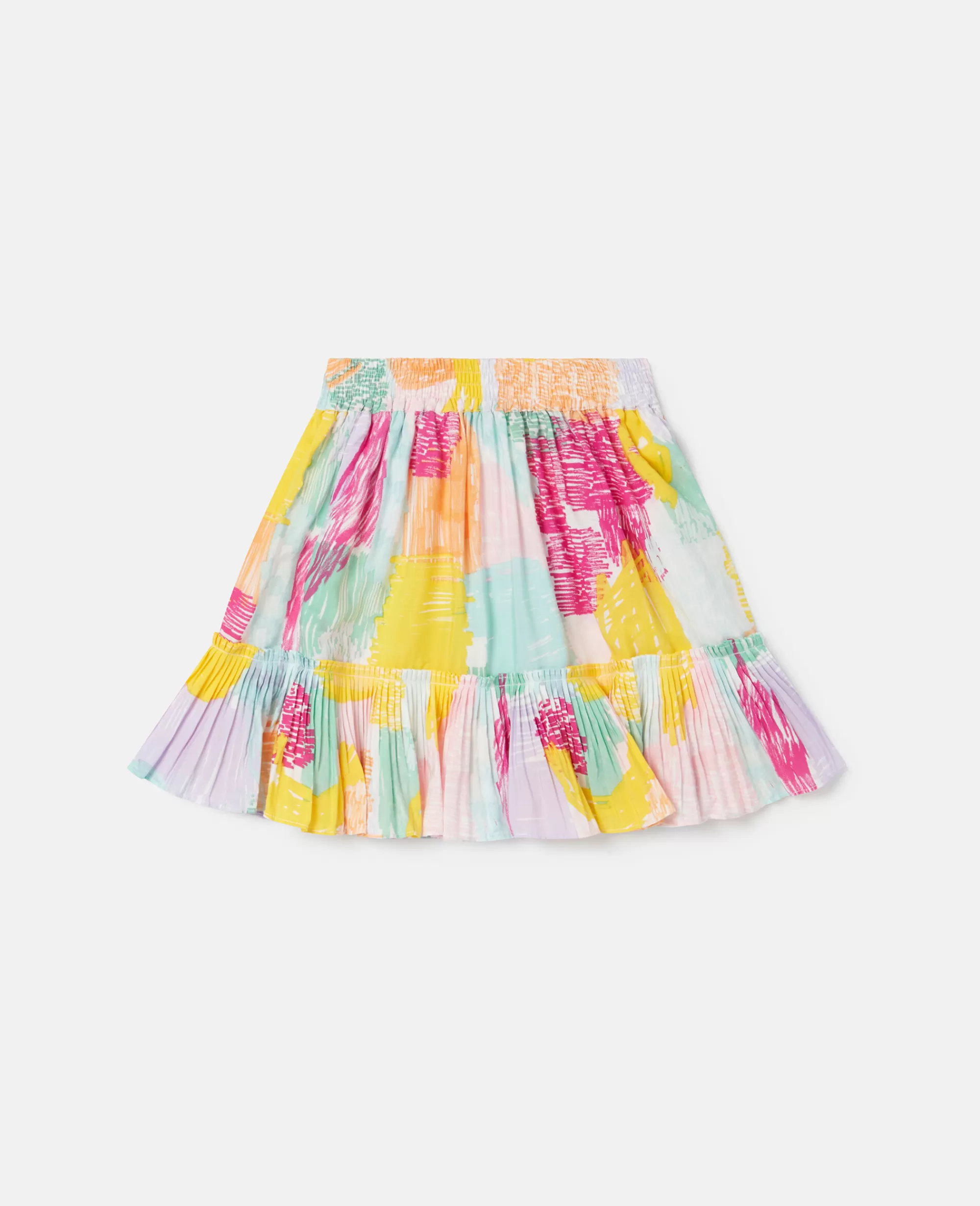 Bambini Stella McCartney Pantaloni E Shorts>Gonna Skater Con Volant Con Stampa Disegni Astratti