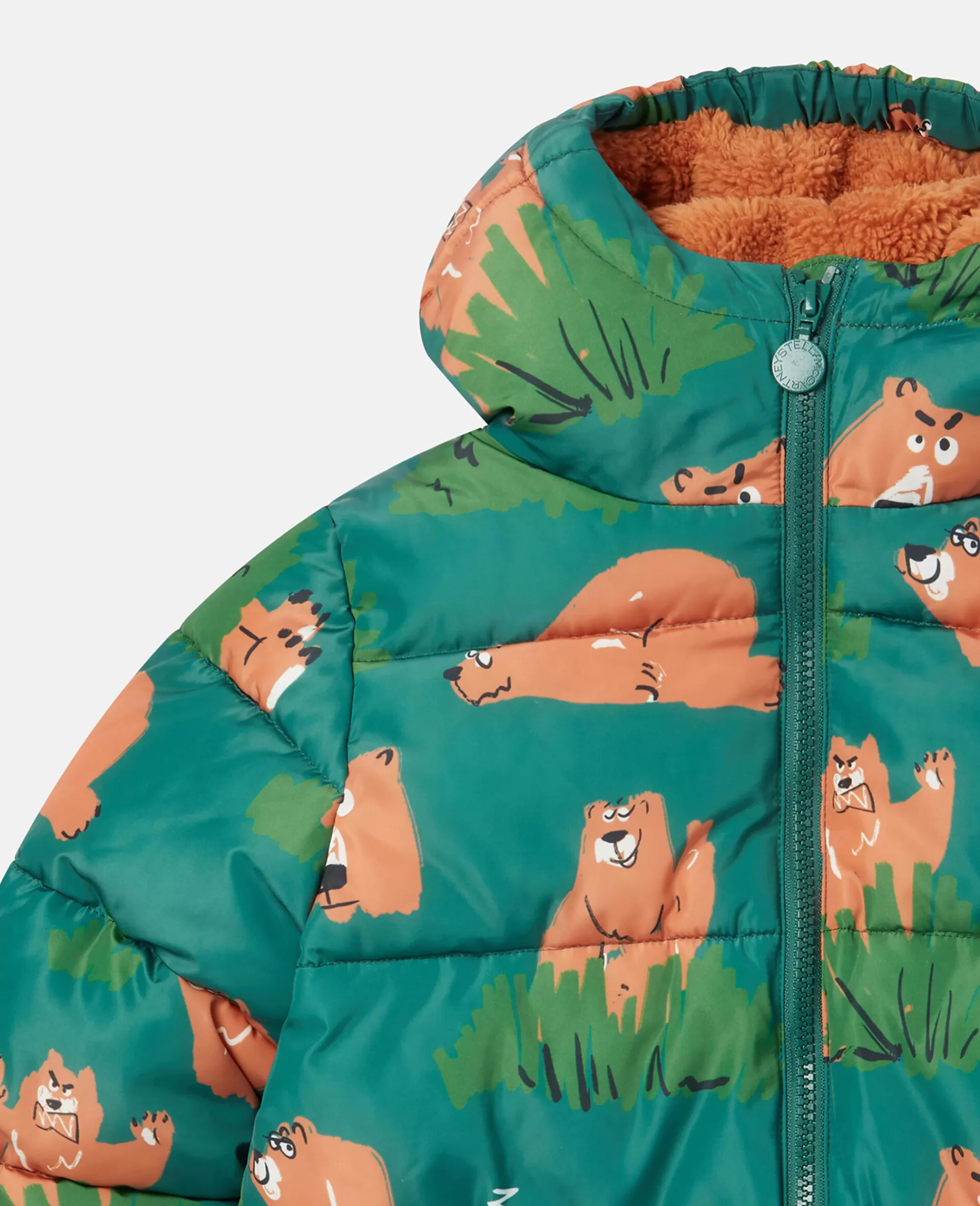 Bambini Stella McCartney Capispalla>Grizzly Bear Puffer Coat