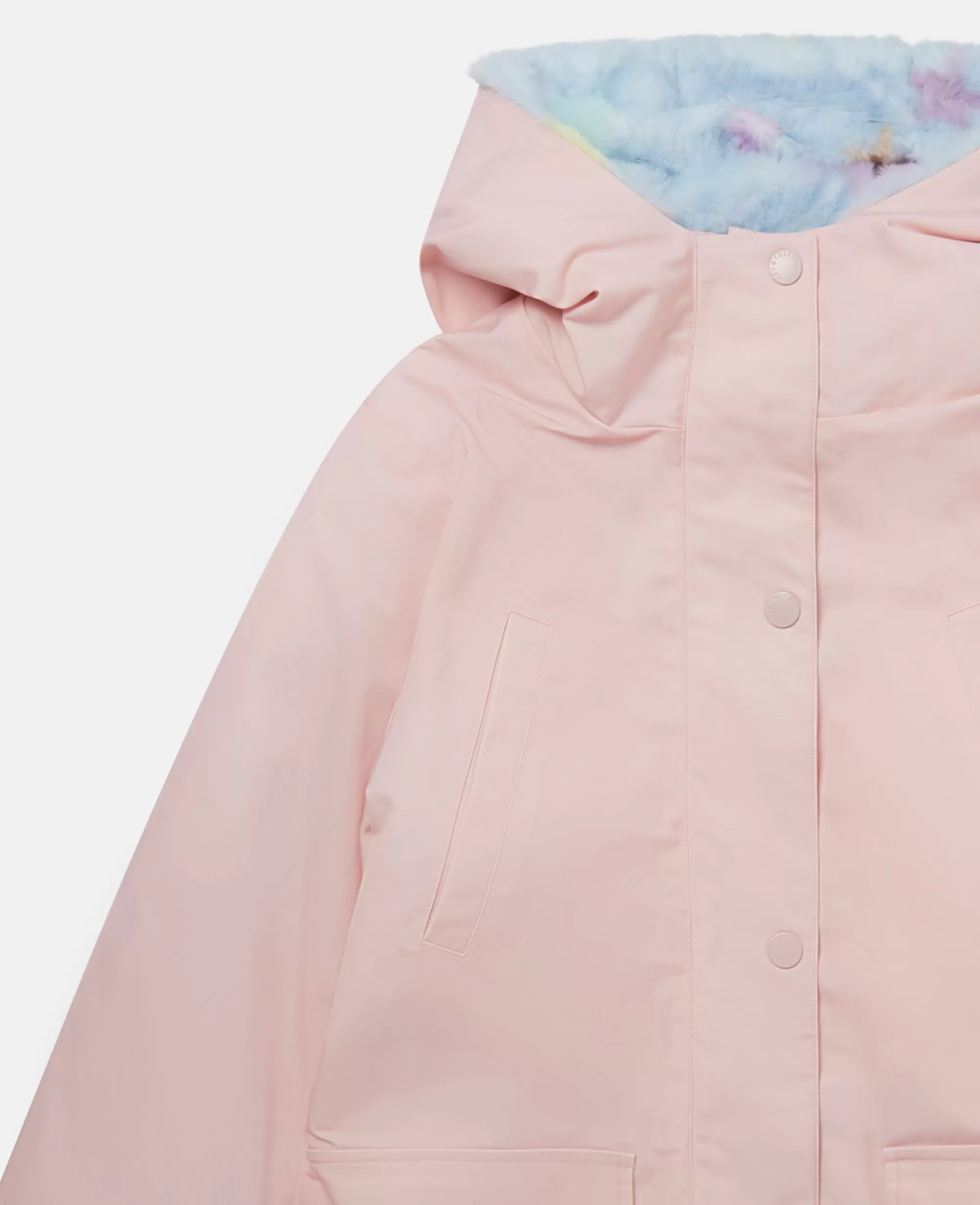 Bambini Stella McCartney Capispalla>Impermeabile Con Cappuccio Nuvola Unicorno Arcobaleno