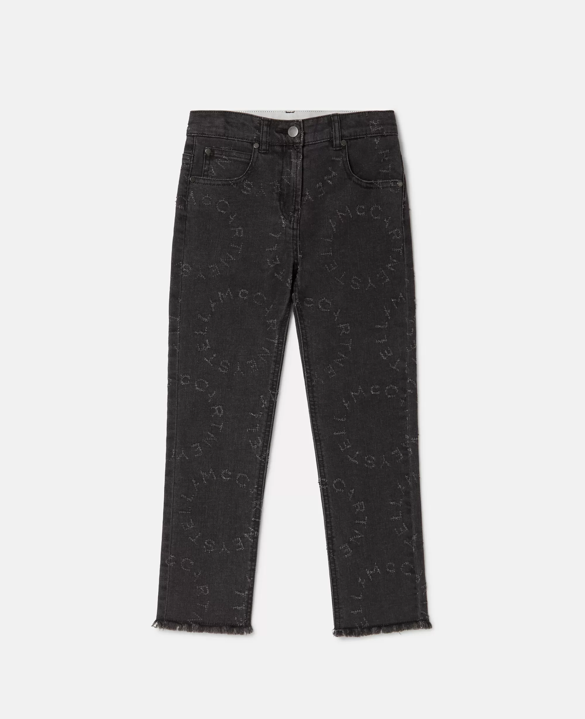 Bambini Stella McCartney Pantaloni E Shorts>Jeans A Gamba Dritta Con Logo Circolare