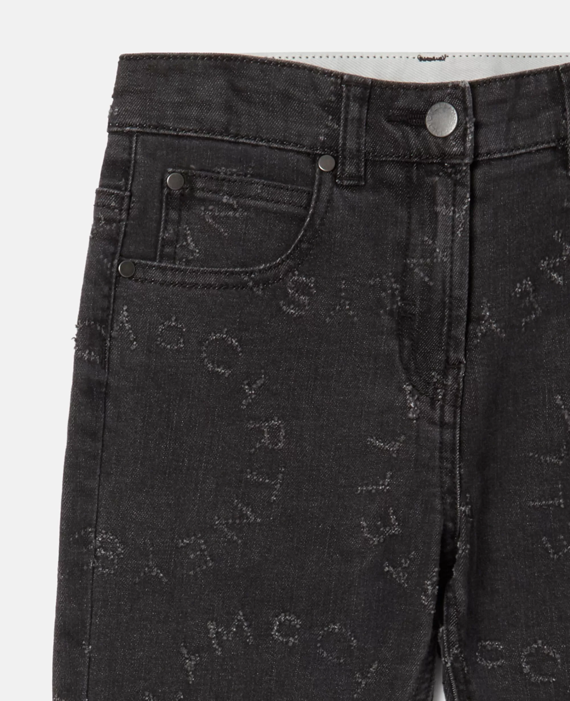 Bambini Stella McCartney Pantaloni E Shorts>Jeans A Gamba Dritta Con Logo Circolare