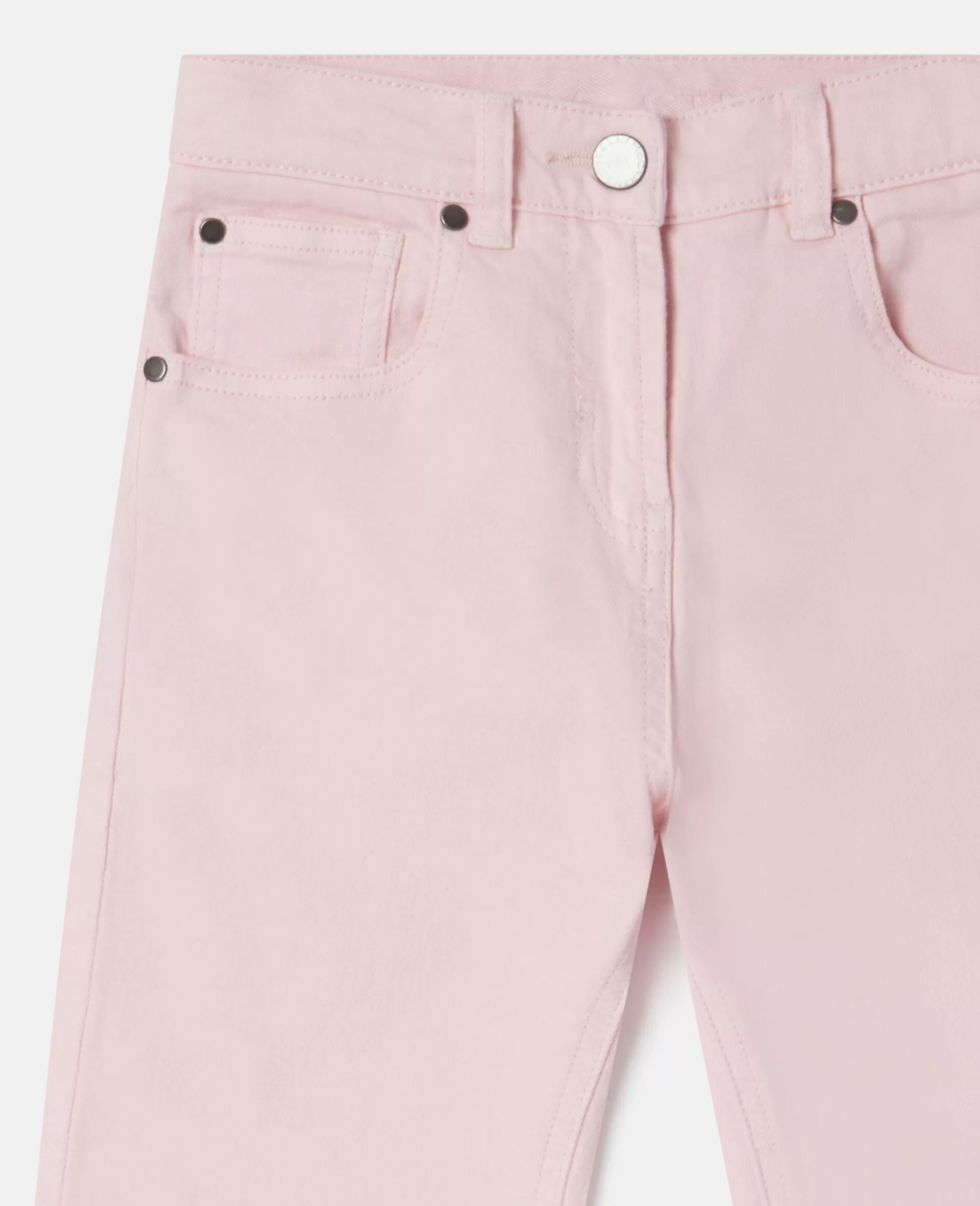 Bambini Stella McCartney Pantaloni E Shorts>Jeans A Gamba Dritta Con Orlo Effetto Invecchiato