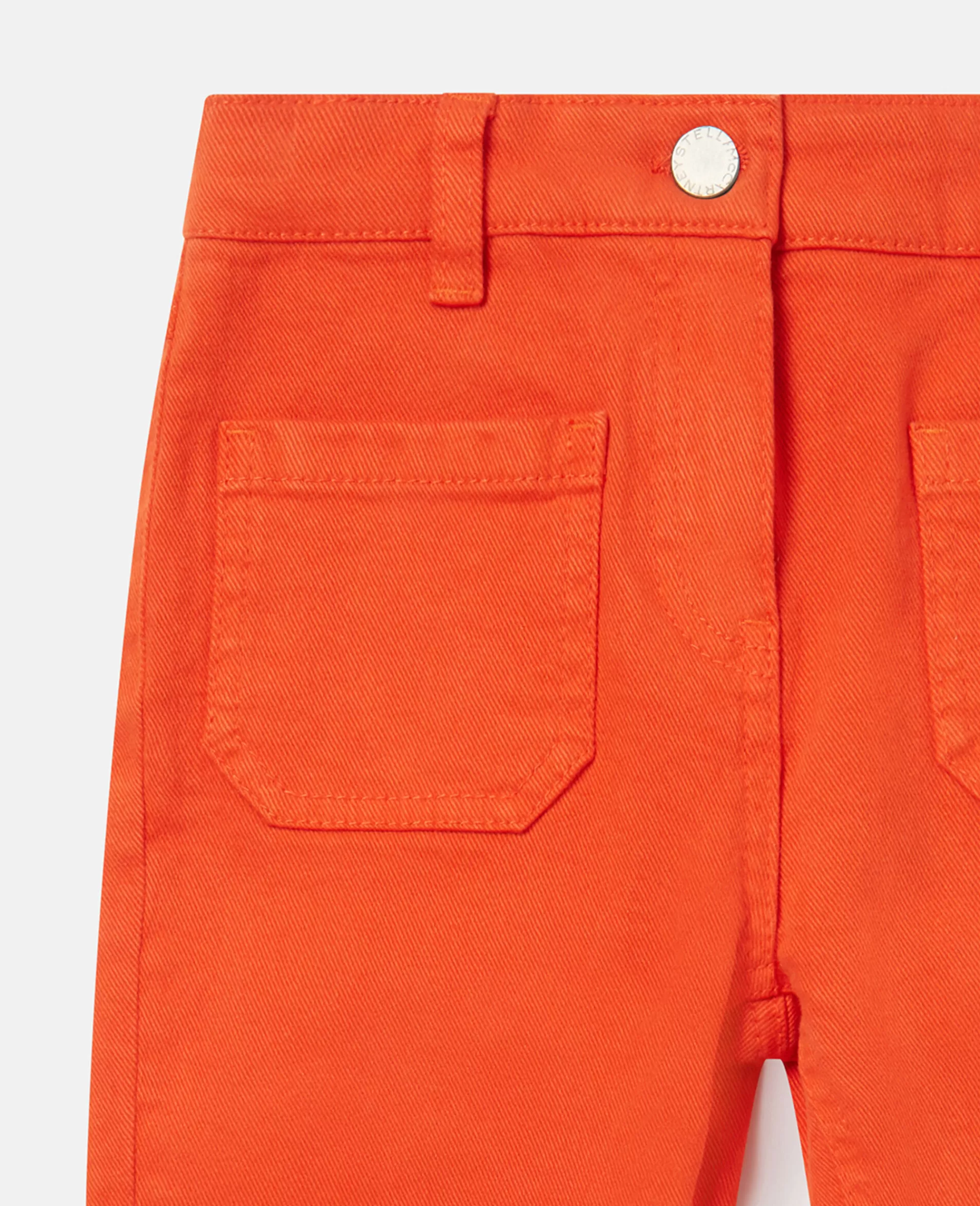 Bambini Stella McCartney Pantaloni E Shorts>Jeans A Gamba Dritta Con Tasche Applicate