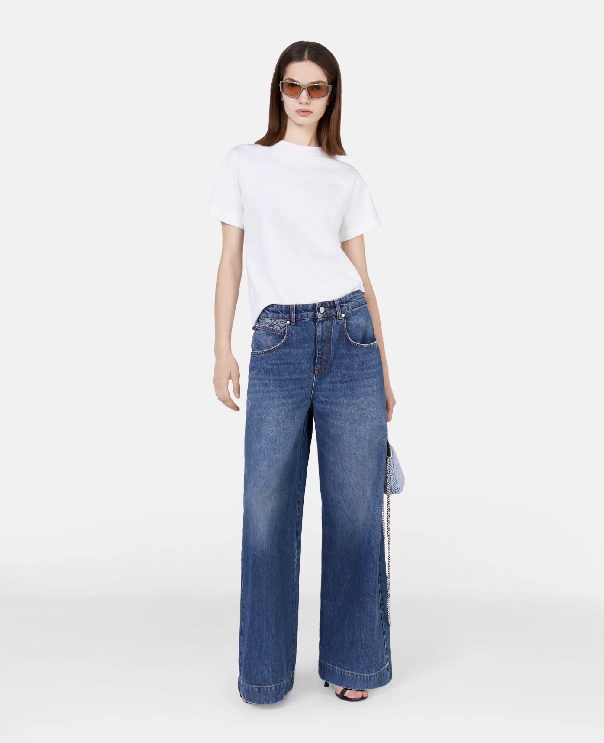 Donna Stella McCartney Pantaloni E Shorts>Jeans A Gamba Larga Swave Lavaggio Vintage