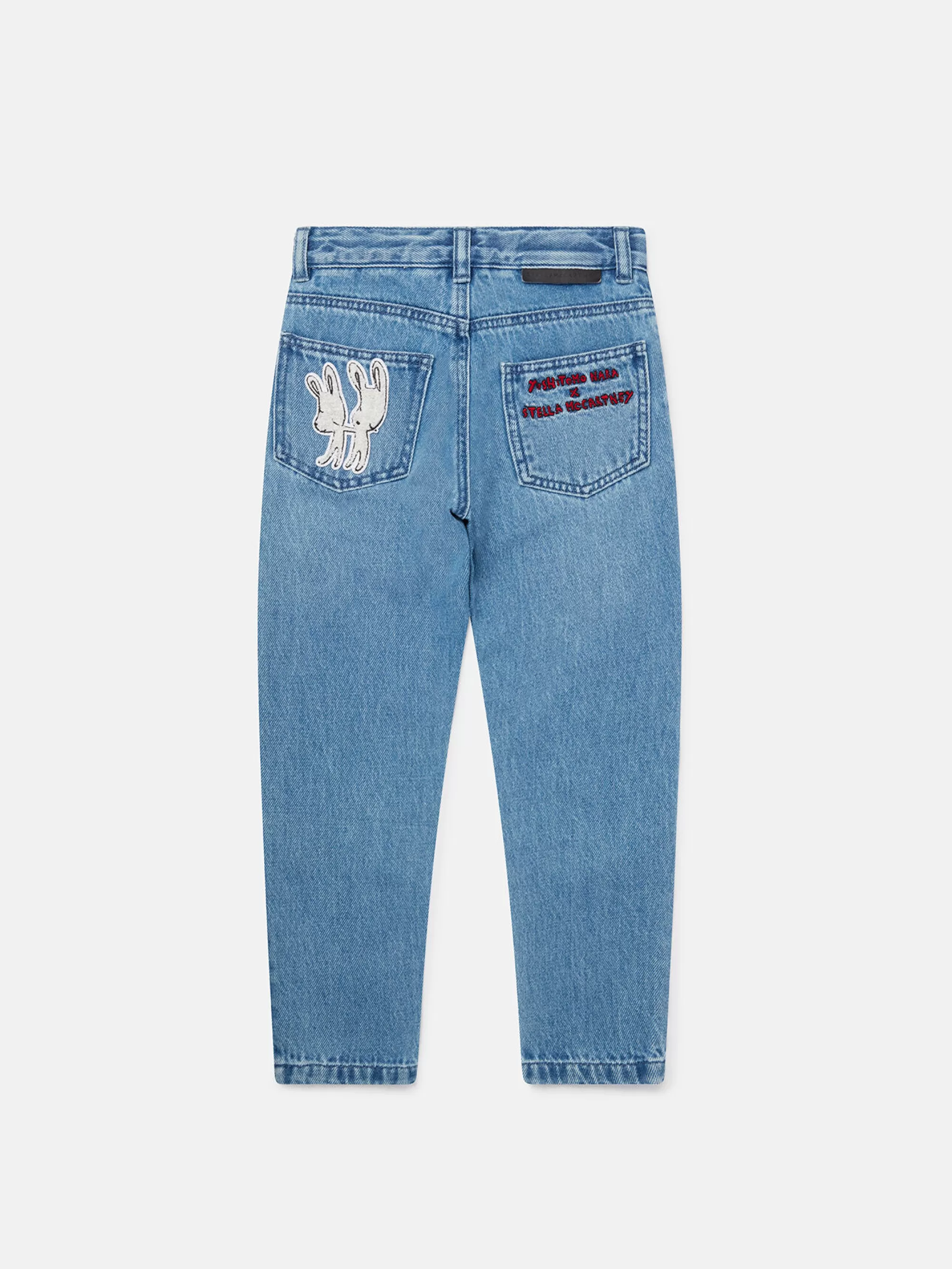 Bambini Stella McCartney Pantaloni E Shorts>Jeans Con Patch Yoshitomo Nara Ricamato