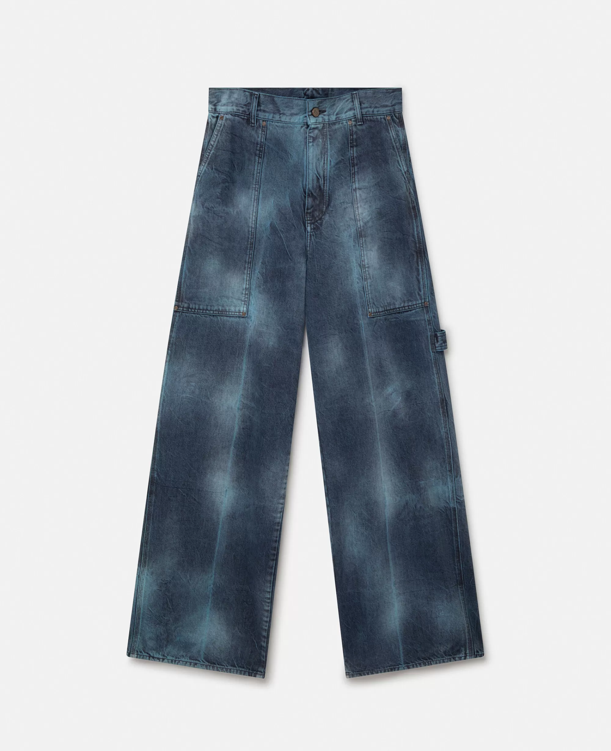 Donna Stella McCartney Denim>Jeans Da Lavoro A Gamba Larga Tiedye