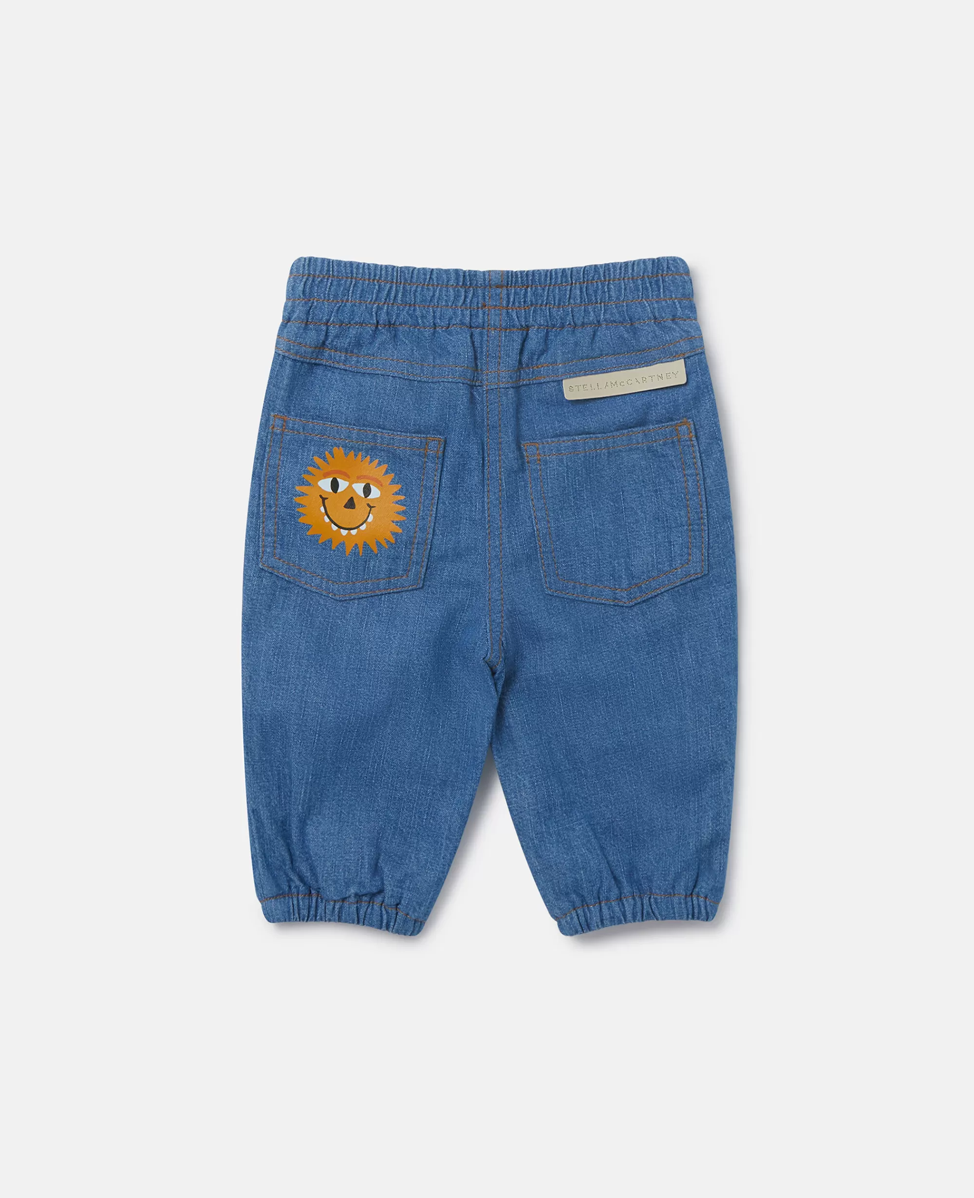 Bambini Stella McCartney Bimbo>Jeans Per Bambini Con Toppa Al Ginocchio Mostro