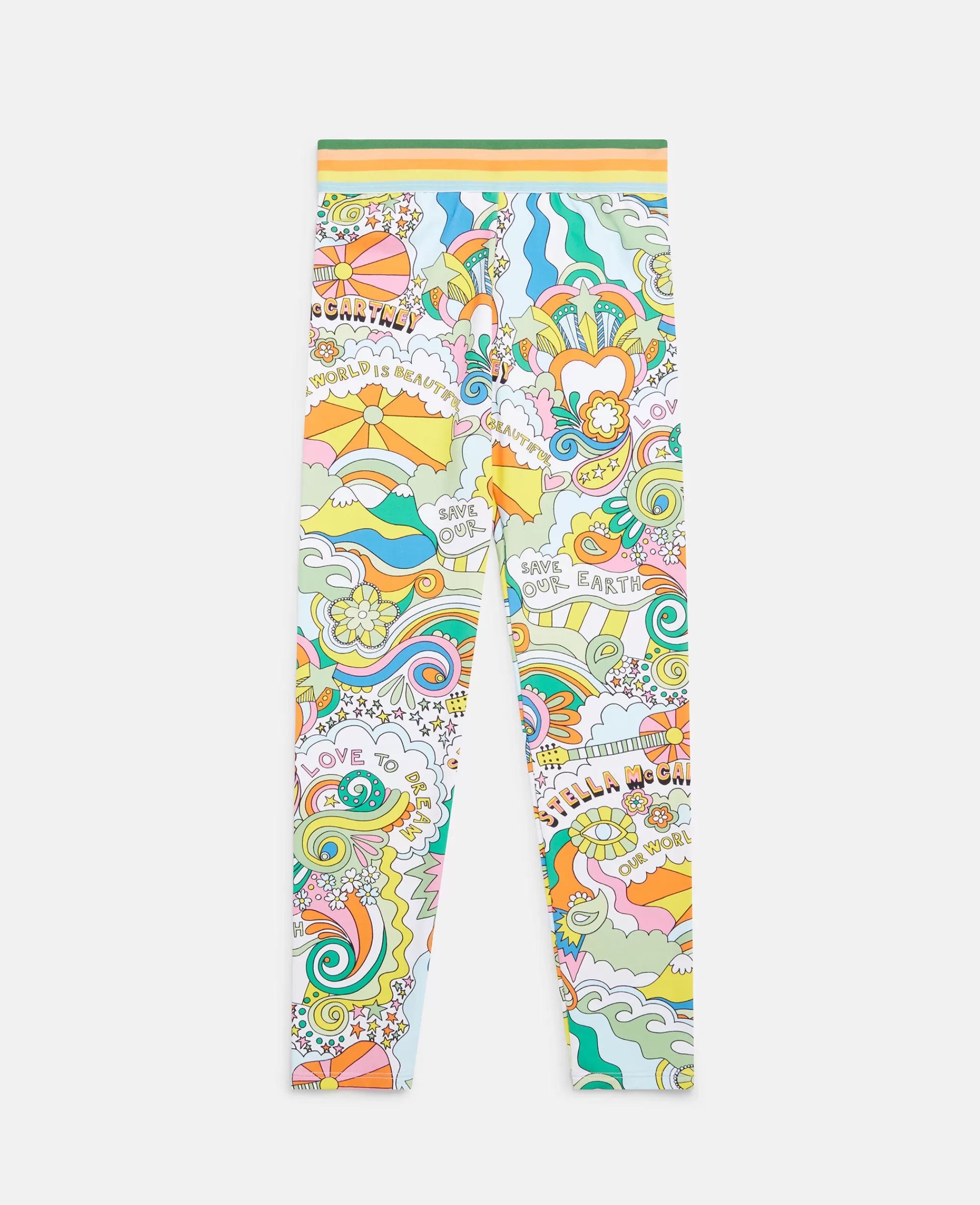 Bambini Stella McCartney Pantaloni E Shorts>Leggings Con Stampa Love To Dream