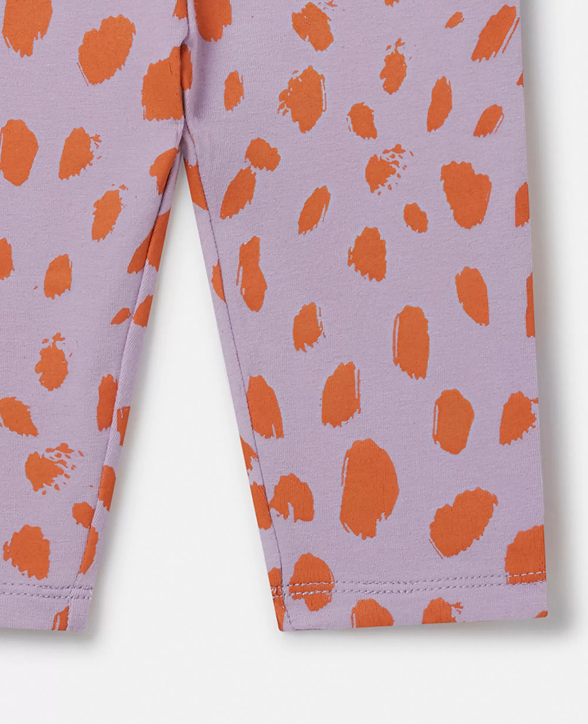 Bambini Stella McCartney Pantaloni E Shorts>Leggings Fosforescenti Con Stampa Leopardo