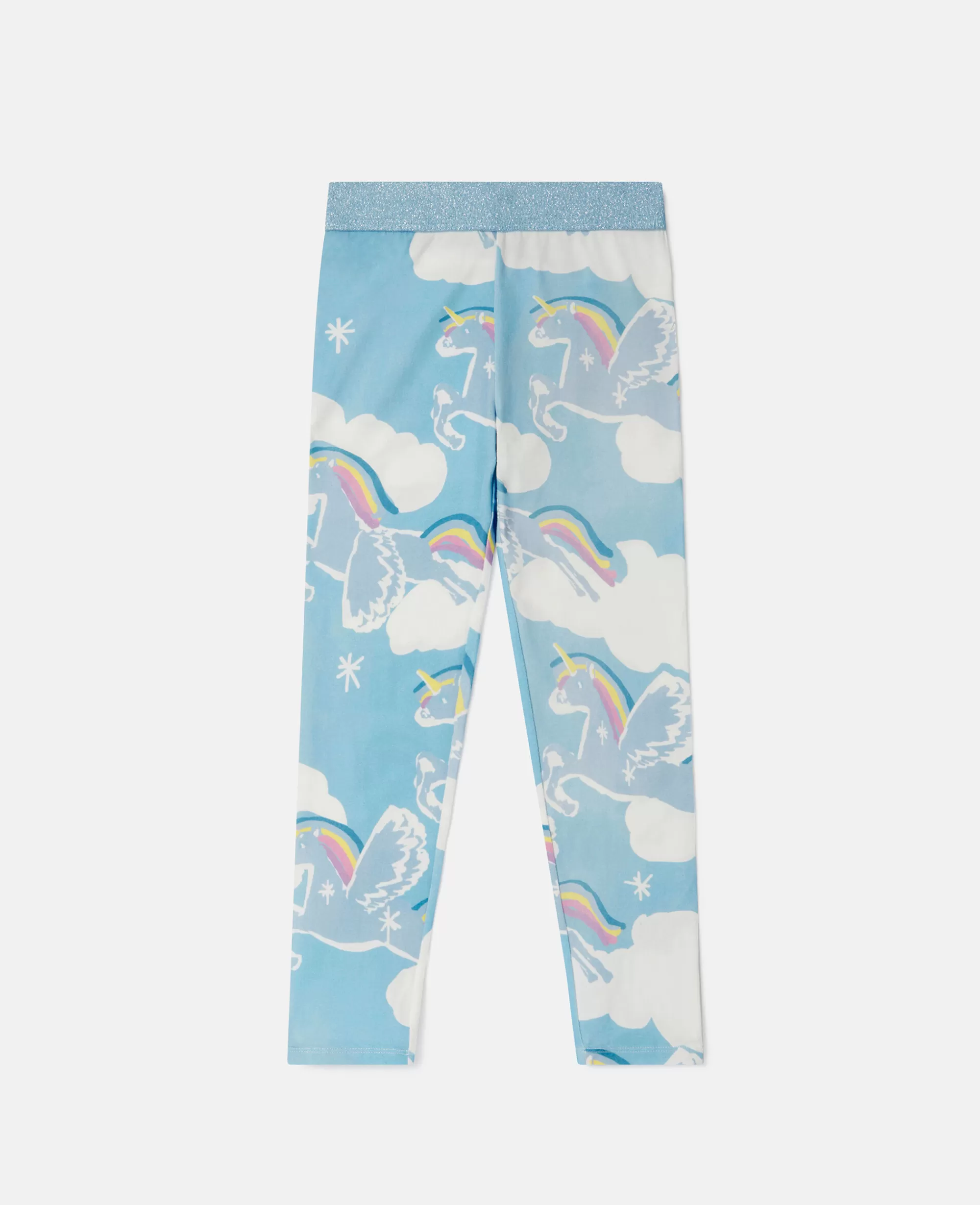 Bambini Stella McCartney Pantaloni E Shorts>Leggings Nuvola Unicorno Arcobaleno