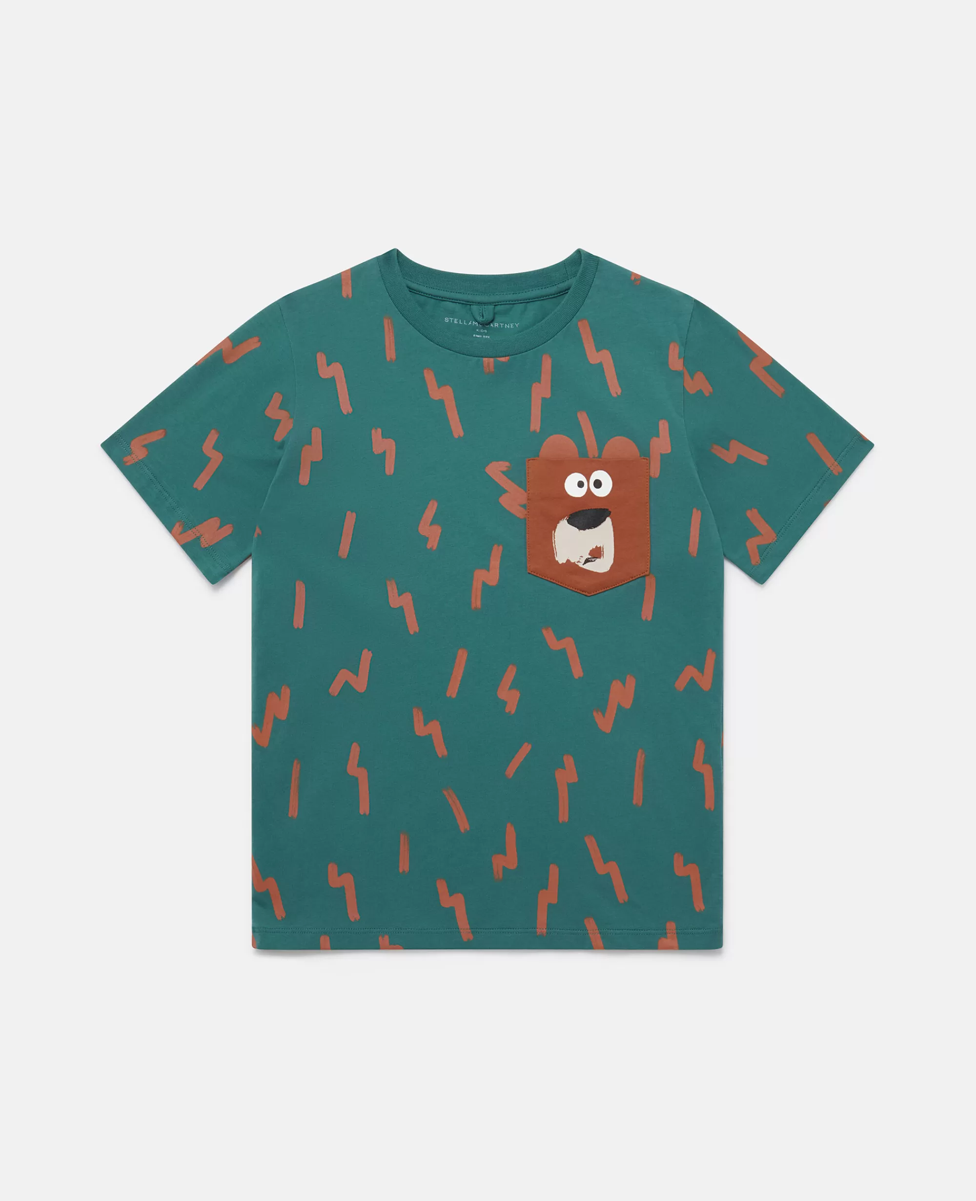 Bambini Stella McCartney T-Shirt>Lightning Strike Bear Pocket T-Shirt