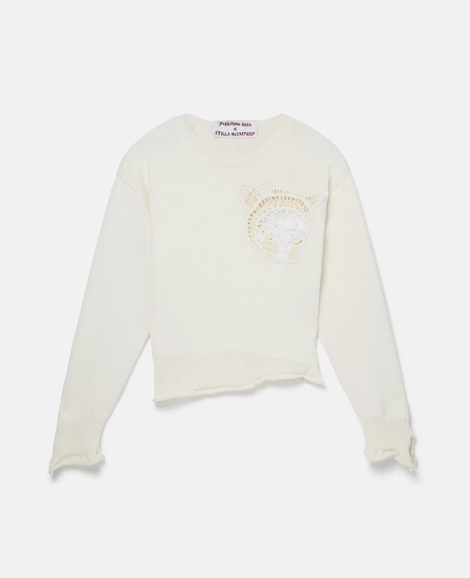 Donna Stella McCartney Maglieria>Maglia Con Patch Uncinetto Upset Kitty