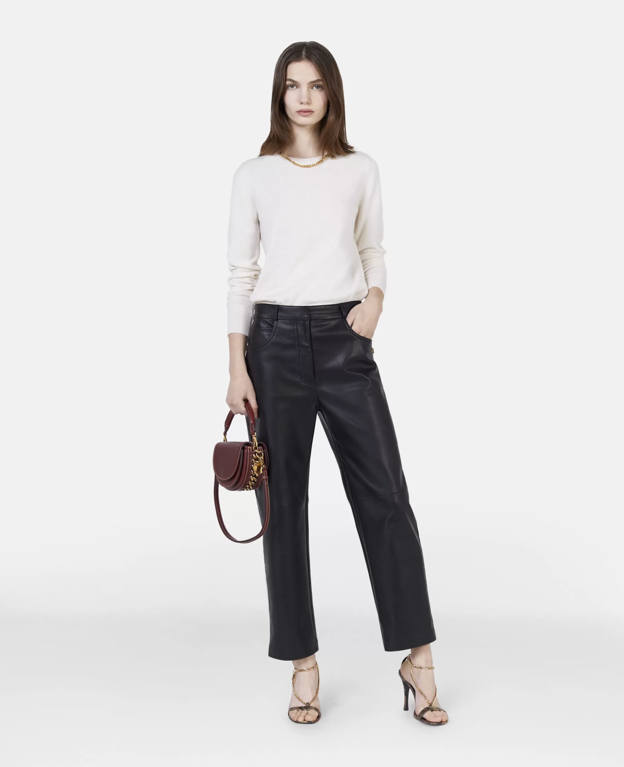 Donna Stella McCartney Maglieria>Maglia Girocollo Con Catena Falabella