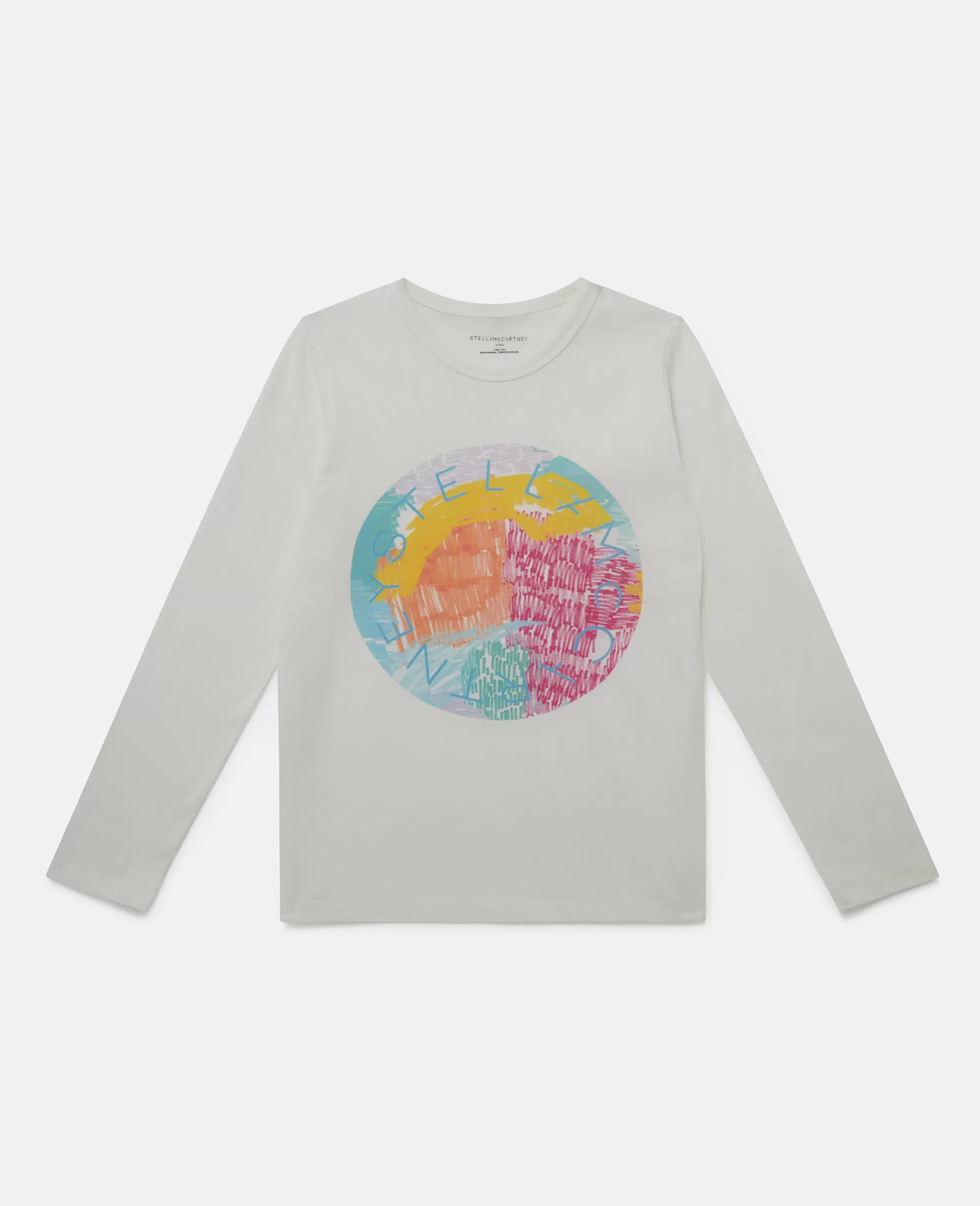 Bambini Stella McCartney T-Shirt>Maglietta A Maniche Lunghe Con Logo E Disco Disegno