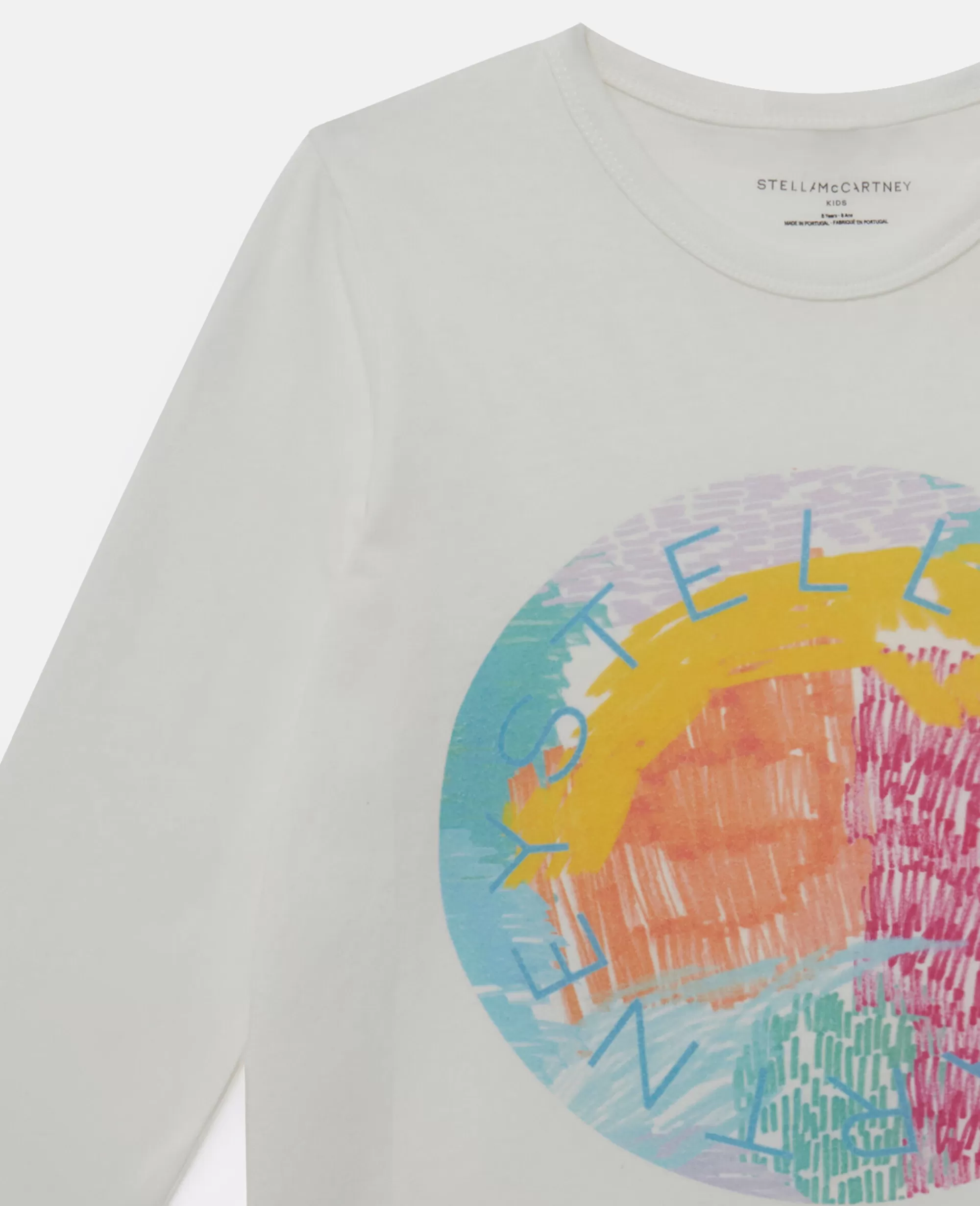 Bambini Stella McCartney T-Shirt>Maglietta A Maniche Lunghe Con Logo E Disco Disegno