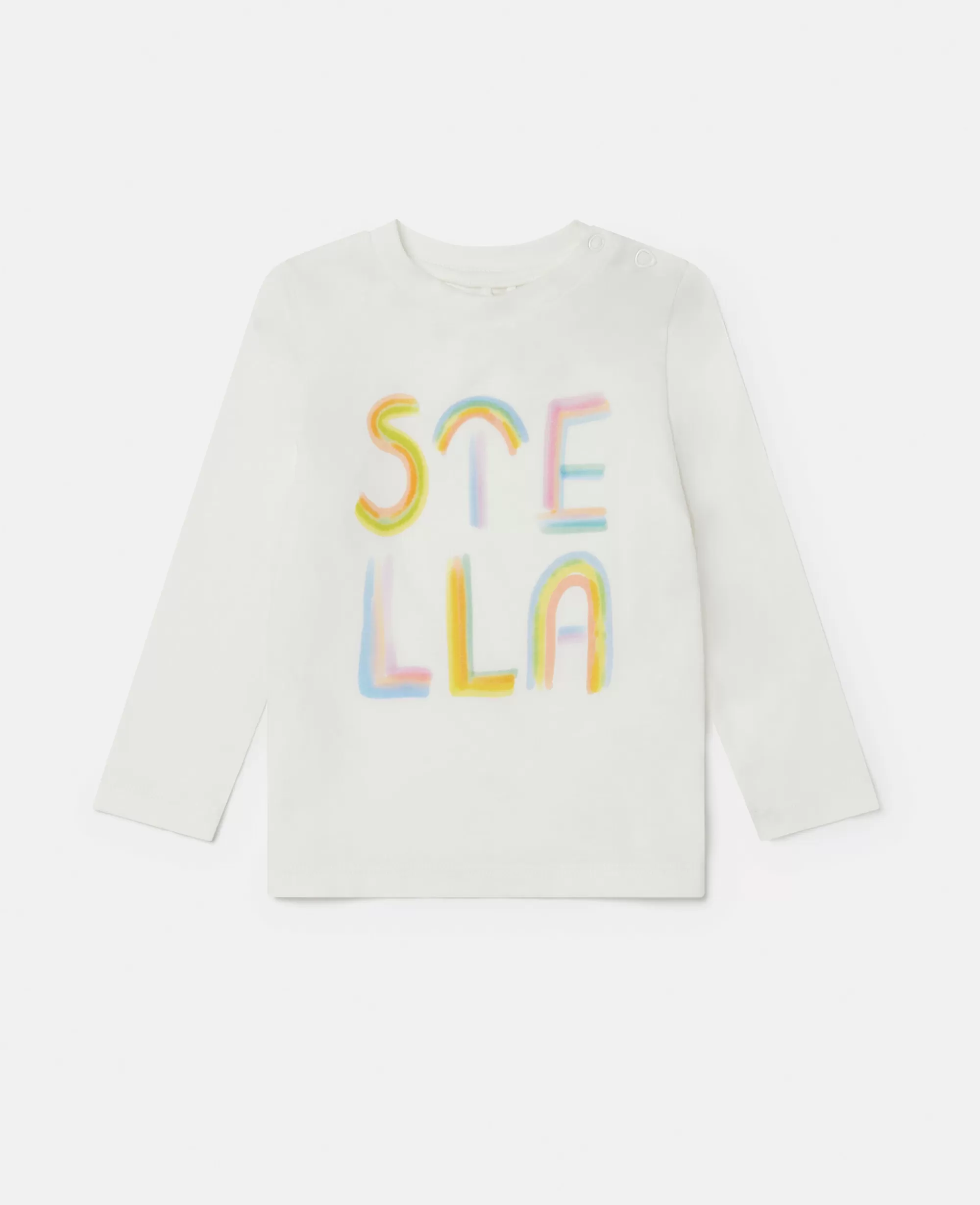 Bambini Stella McCartney T-Shirt>Maglietta A Maniche Lunghe Con Logo Stella Arcobaleno