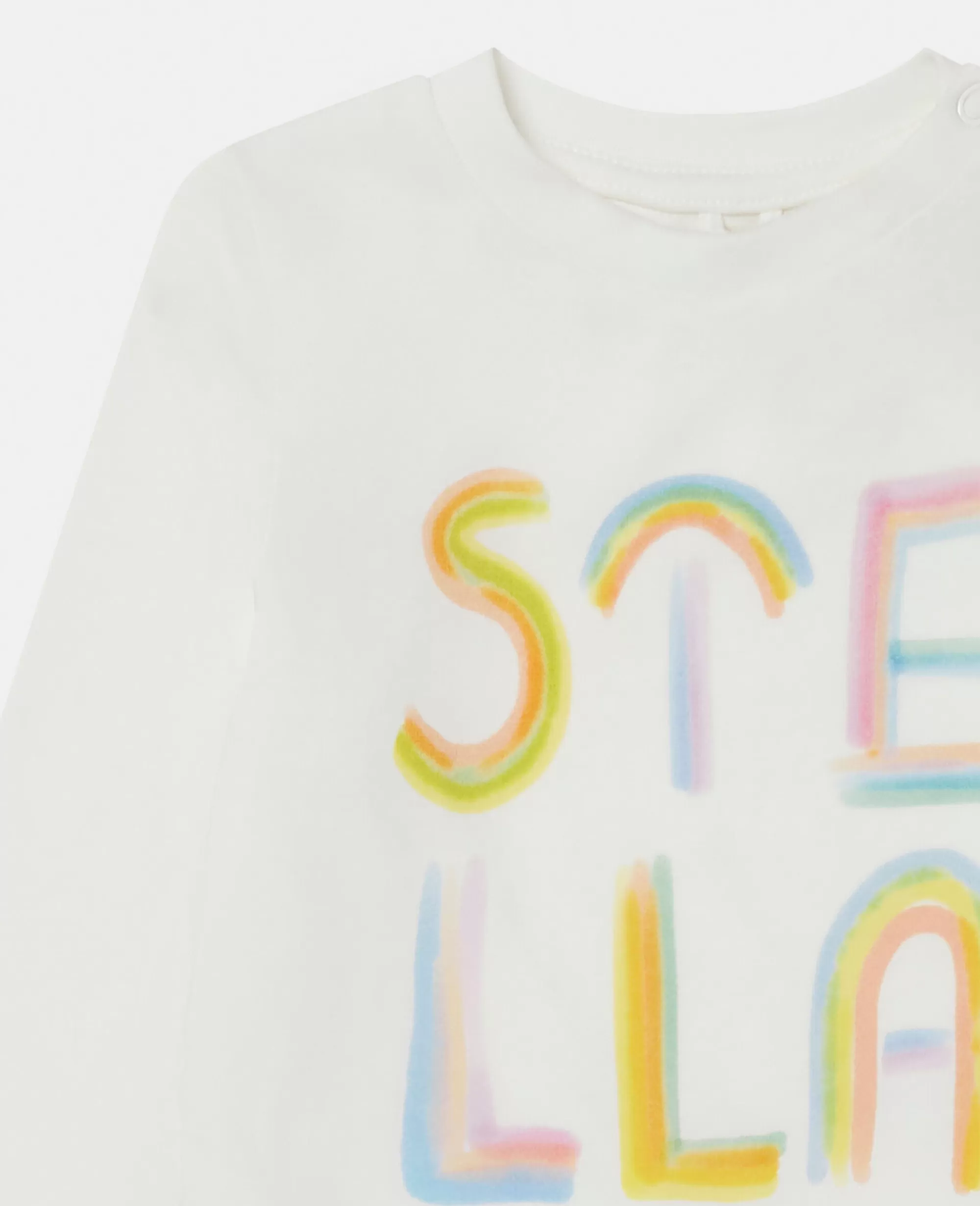 Bambini Stella McCartney T-Shirt>Maglietta A Maniche Lunghe Con Logo Stella Arcobaleno