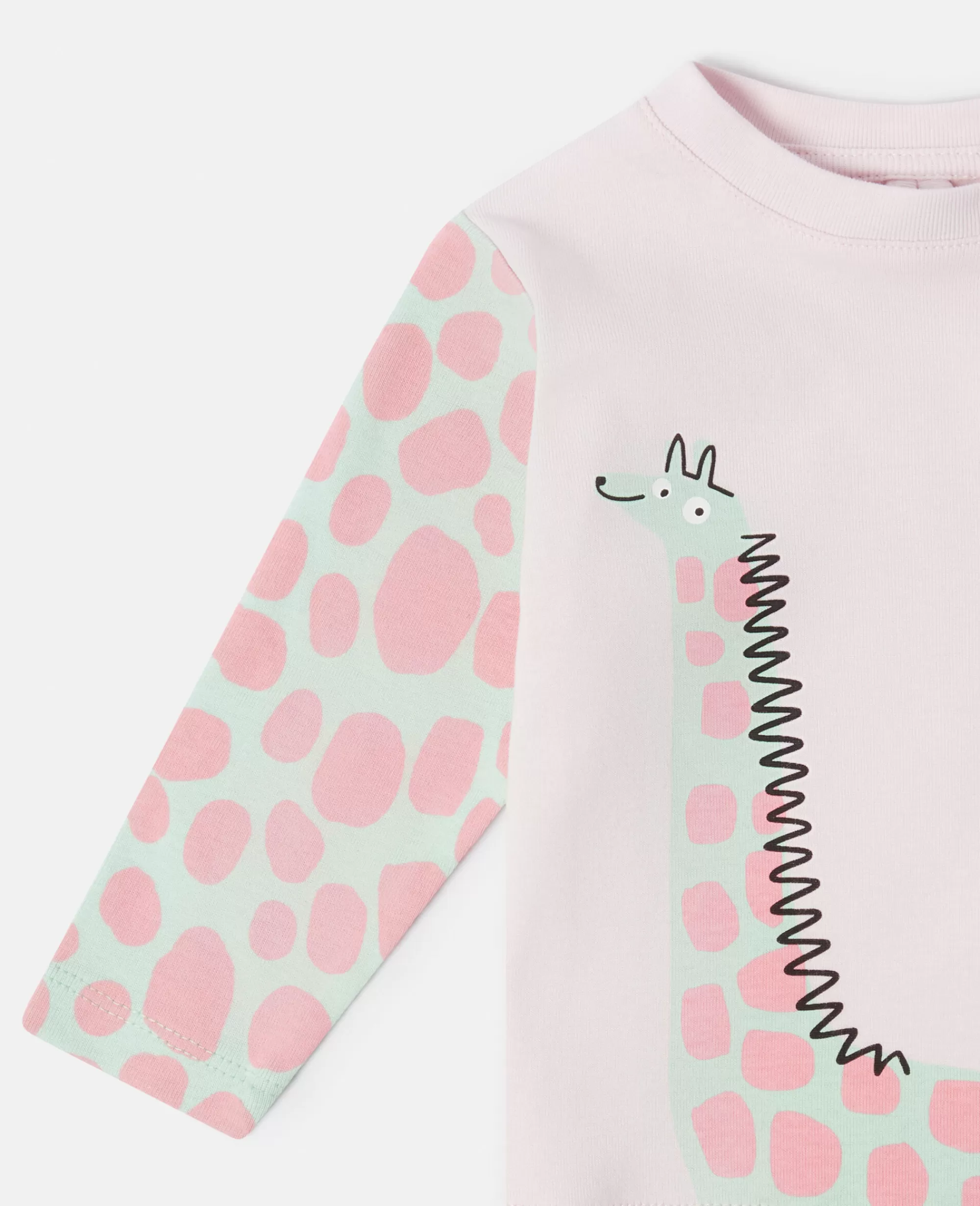 Bambini Stella McCartney T-Shirt>Maglietta A Maniche Lunghe Con Stampa Giraffa