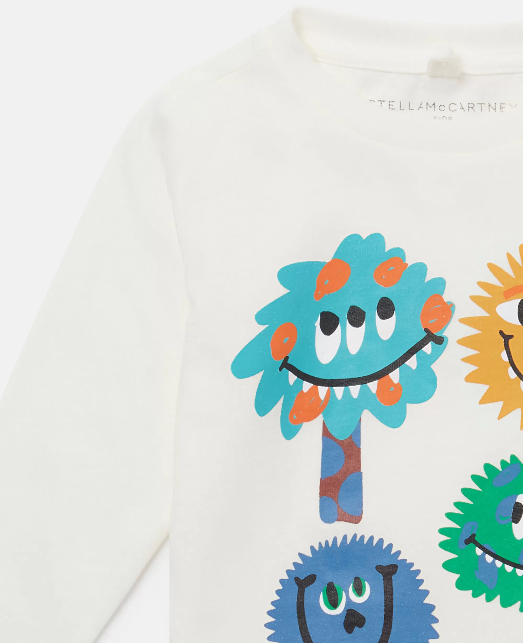 Bambini Stella McCartney T-Shirt>Maglietta A Maniche Lunghe Con Stampa Mostro Sorridente