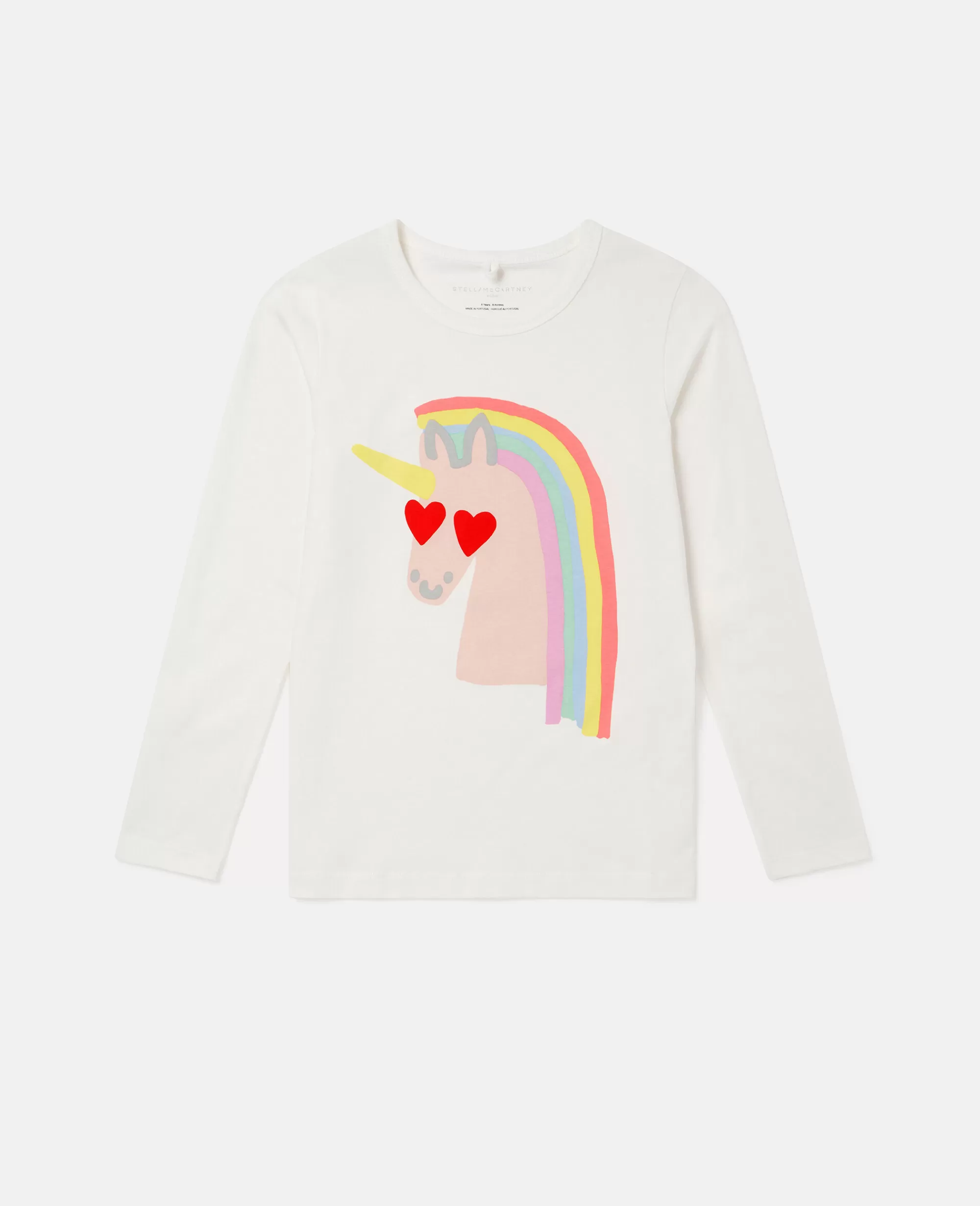 Bambini Stella McCartney T-Shirt>Maglietta A Maniche Lunghe Unicorno Arcobaleno