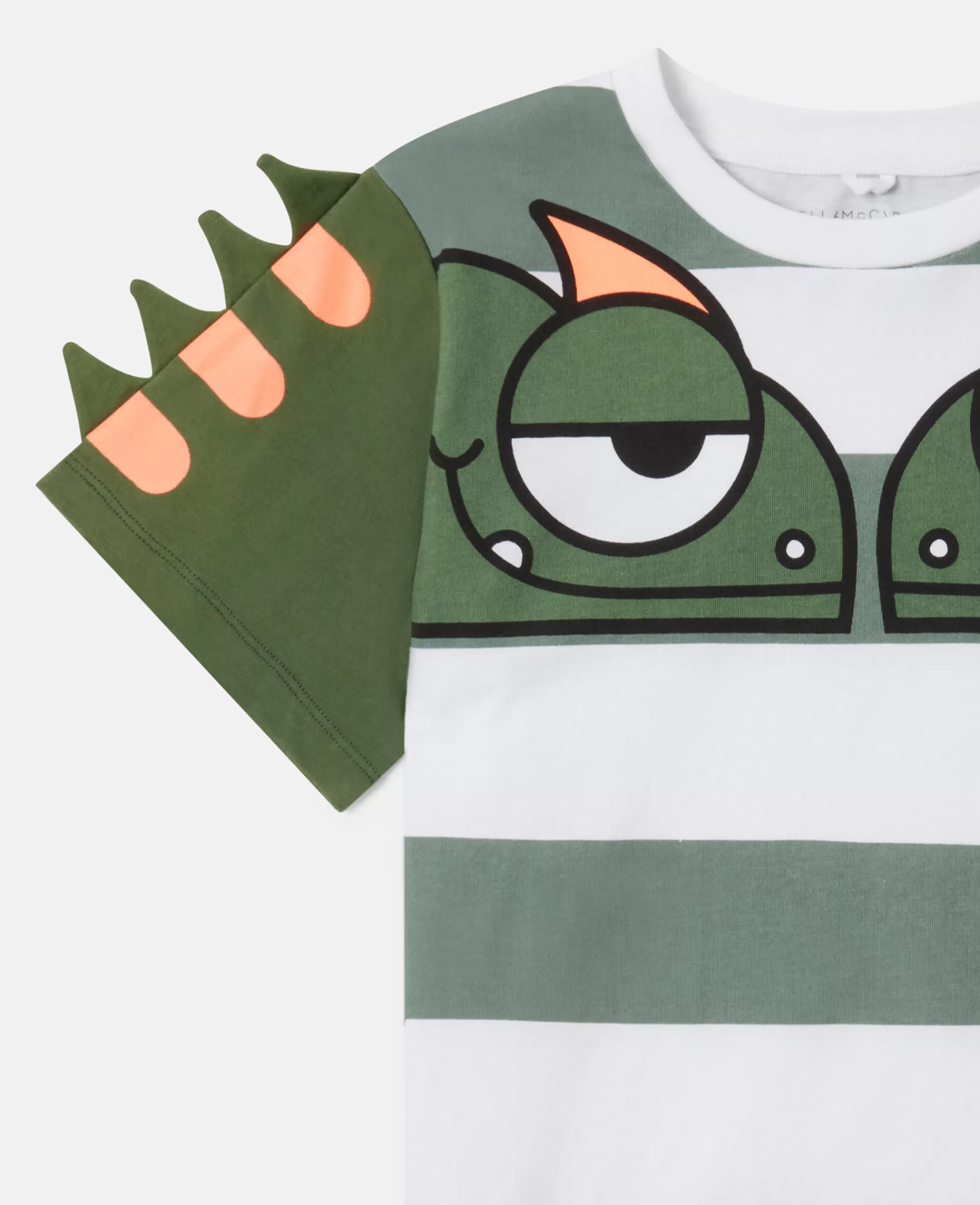 Bambini Stella McCartney T-Shirt>Maglietta A Righe Due Gechi