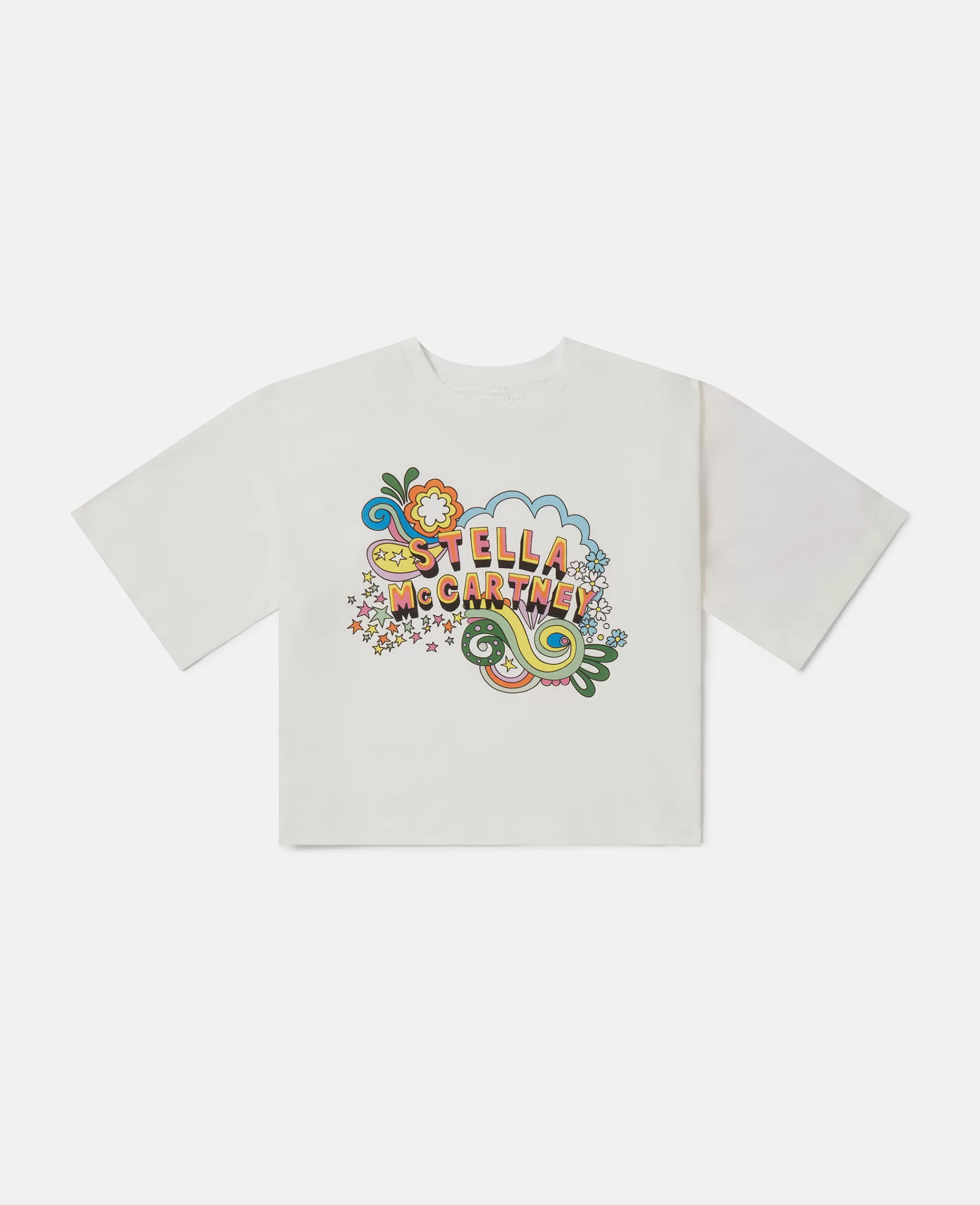 Bambini Stella McCartney T-Shirt>Maglietta Boxy Con Stampa Stella Festival