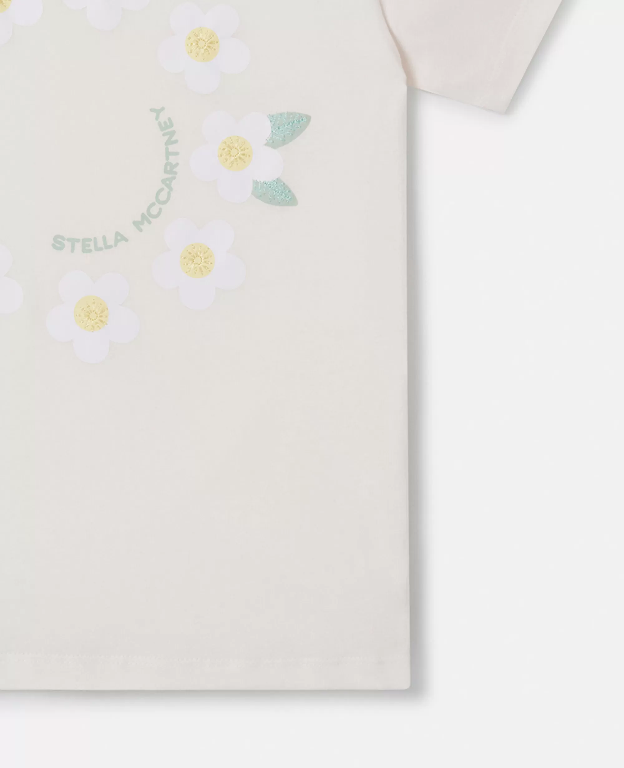 Bambini Stella McCartney T-Shirt>Maglietta Con Ricamo Margherita Circolare