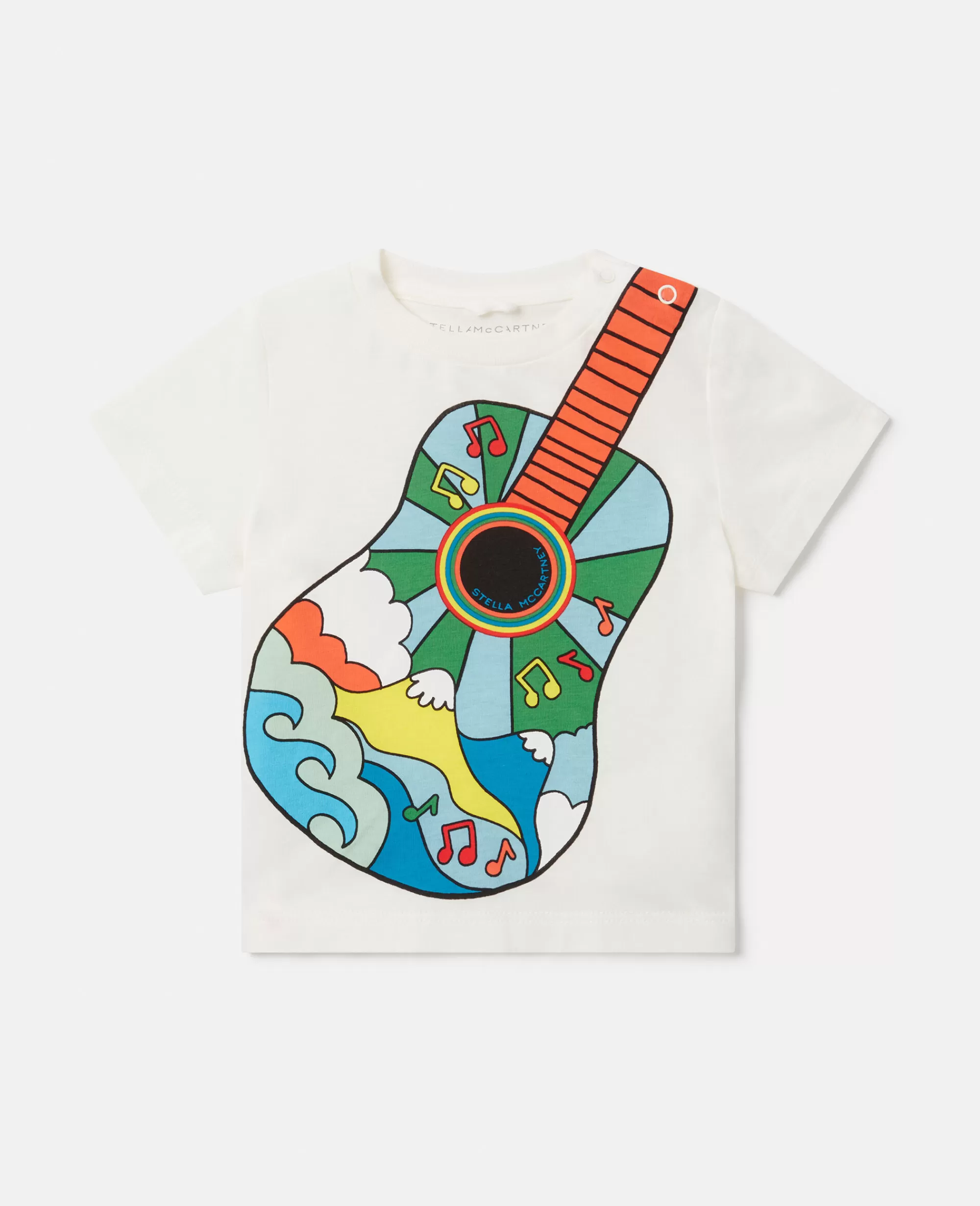 Bambini Stella McCartney T-Shirt>Maglietta Con Stampa Chitarra Hippie