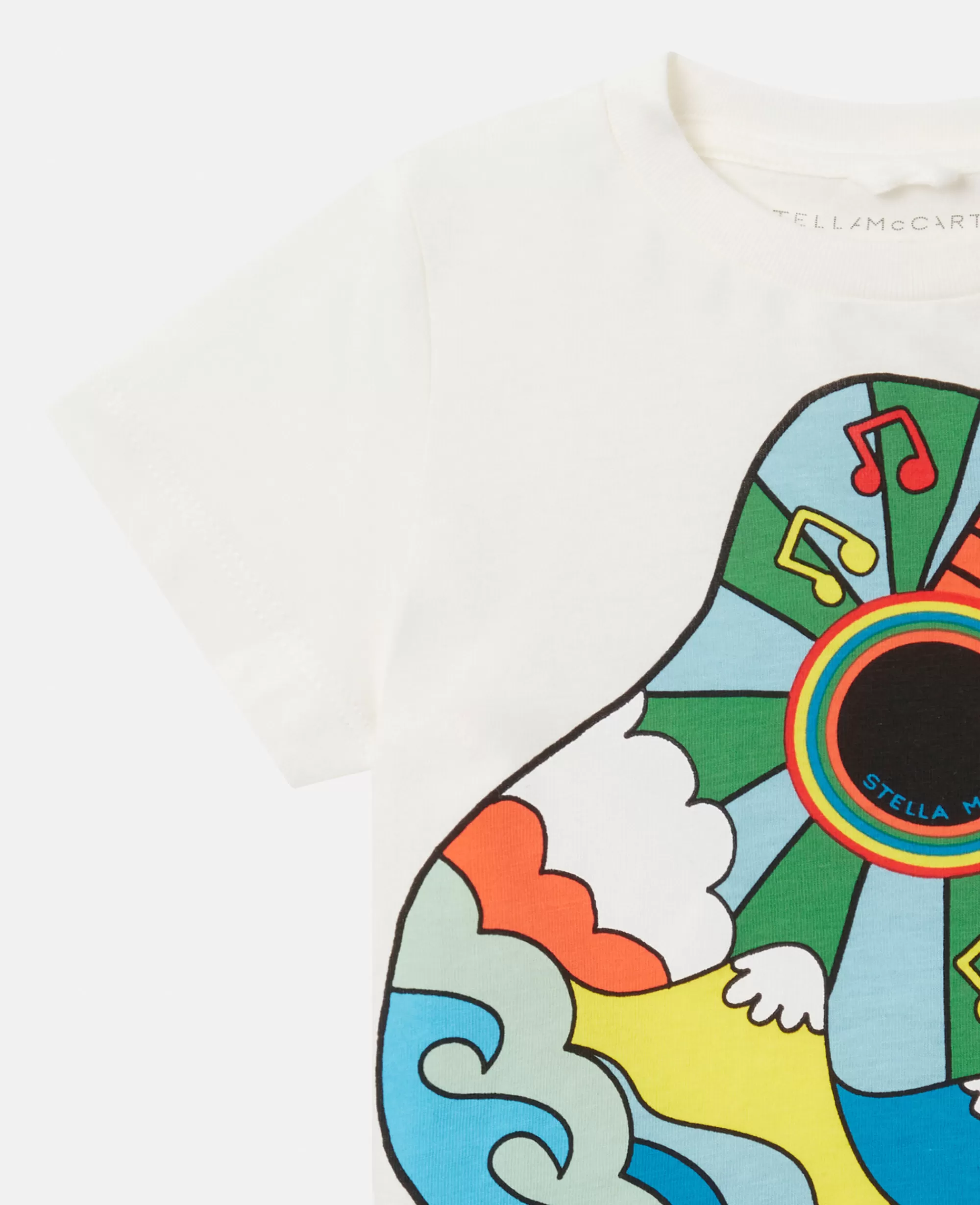 Bambini Stella McCartney T-Shirt>Maglietta Con Stampa Chitarra Hippie