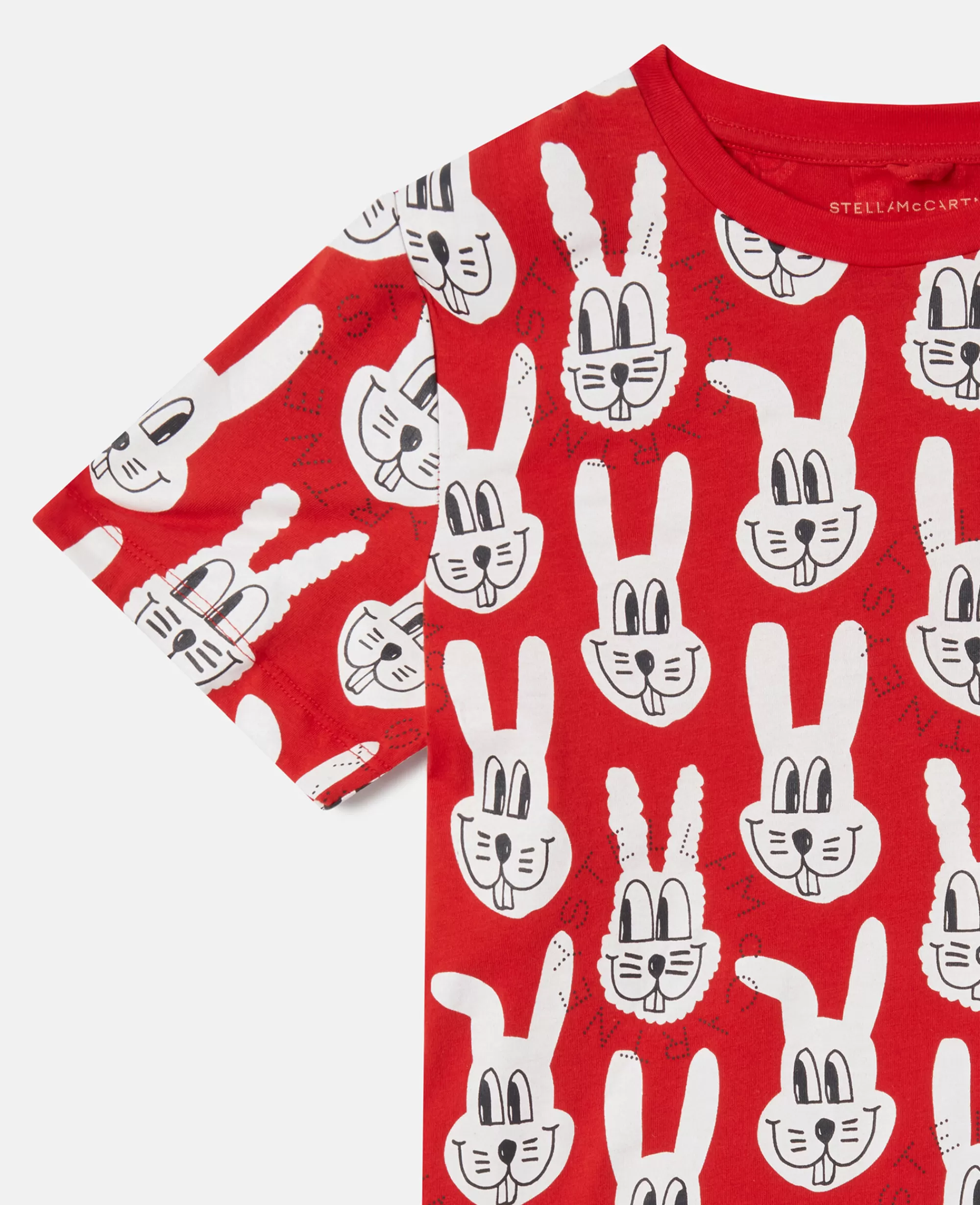 Bambini Stella McCartney T-Shirt>Maglietta Con Stampa Coniglio