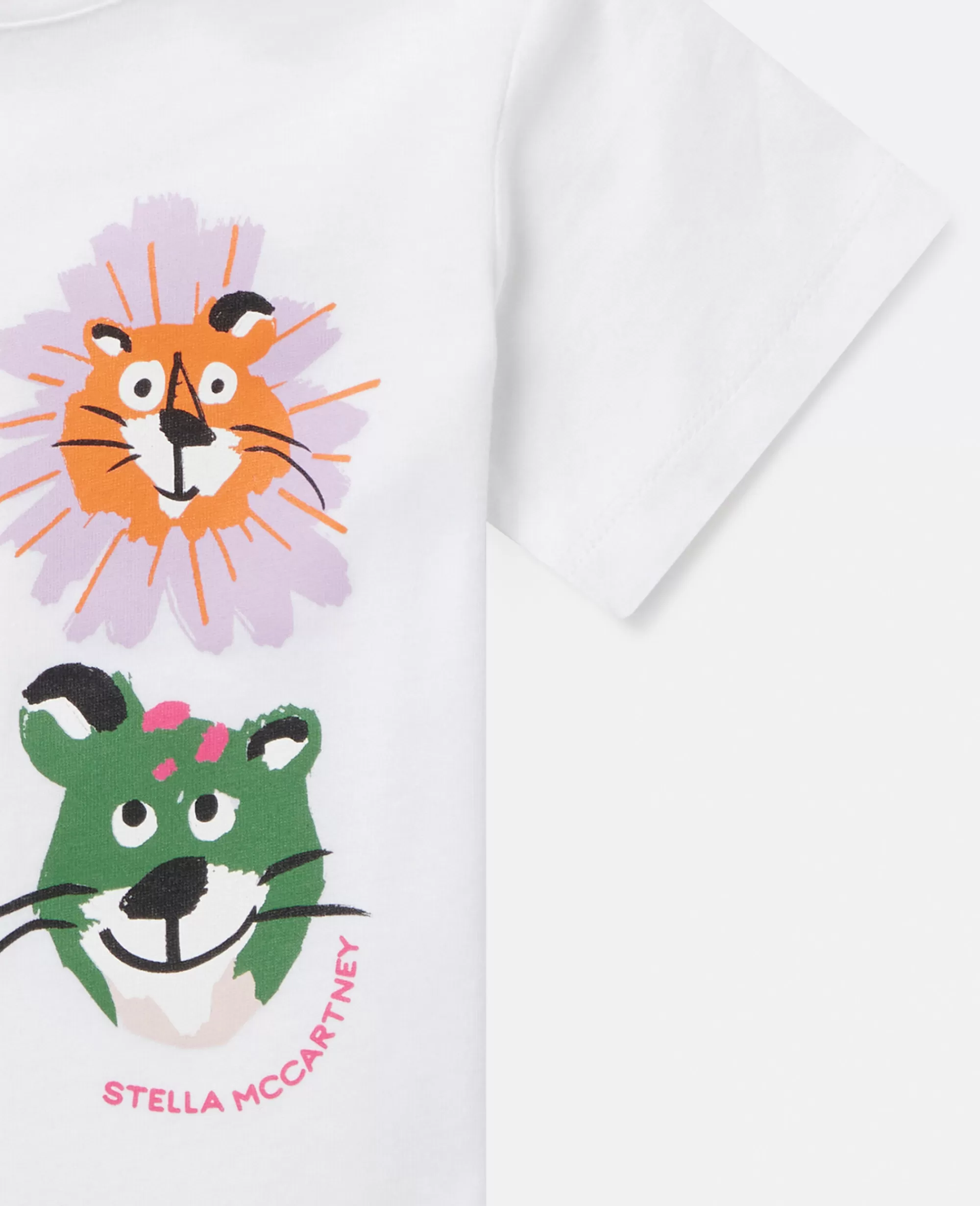 Bambini Stella McCartney T-Shirt>Maglietta Con Stampa Famiglia Leone