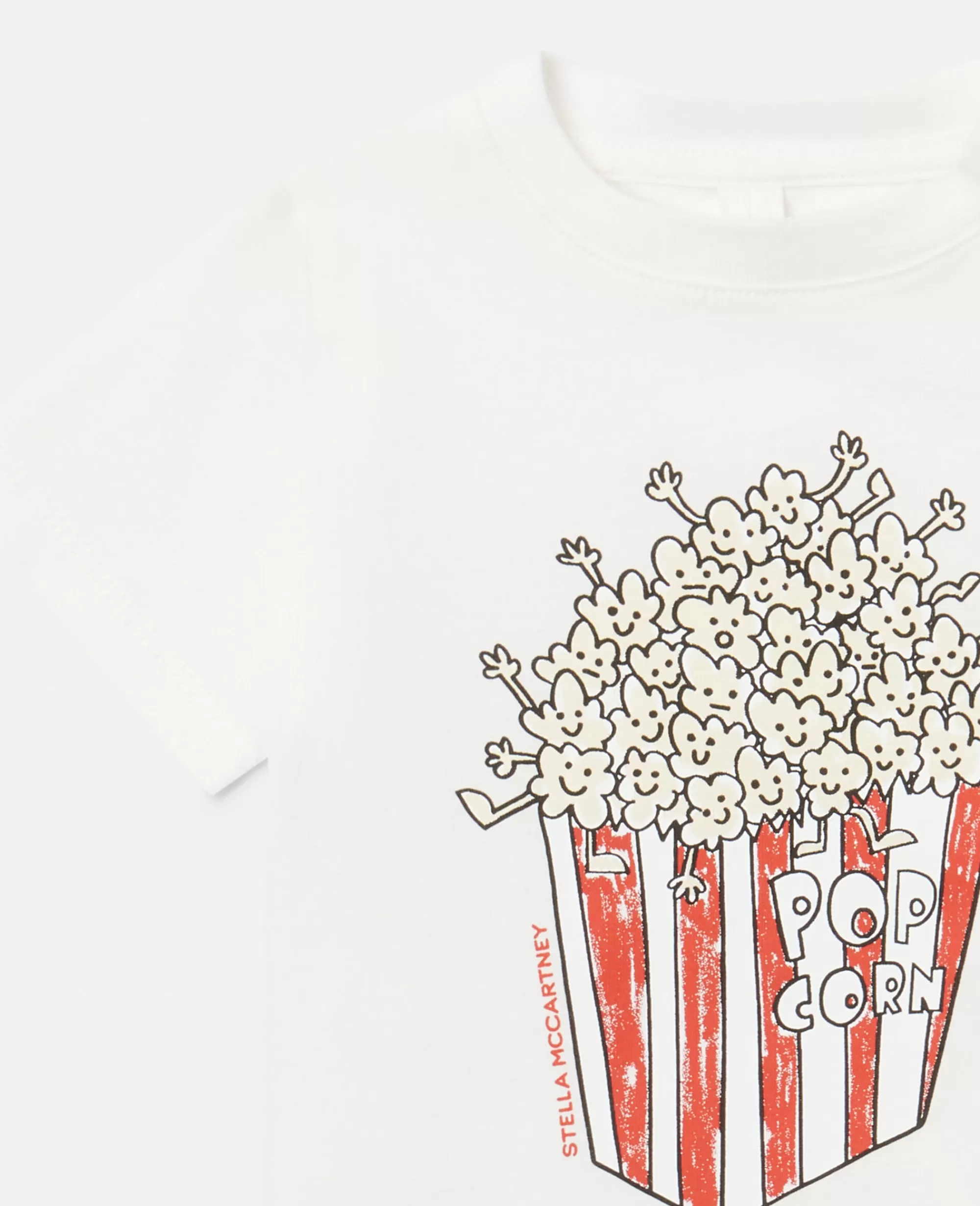 Bambini Stella McCartney Bimbo>Maglietta Con Stampa Famiglia Popcorn