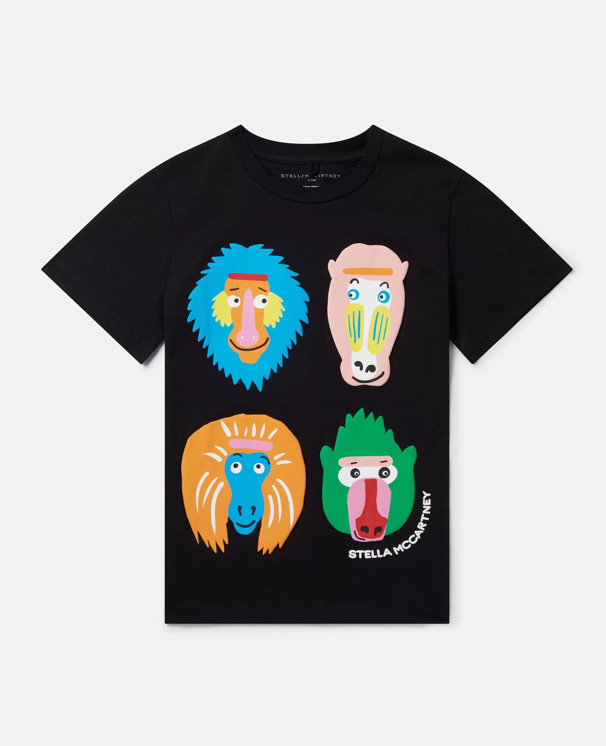 Bambini Stella McCartney T-Shirt>Maglietta Con Stampa Famiglia Scimmia