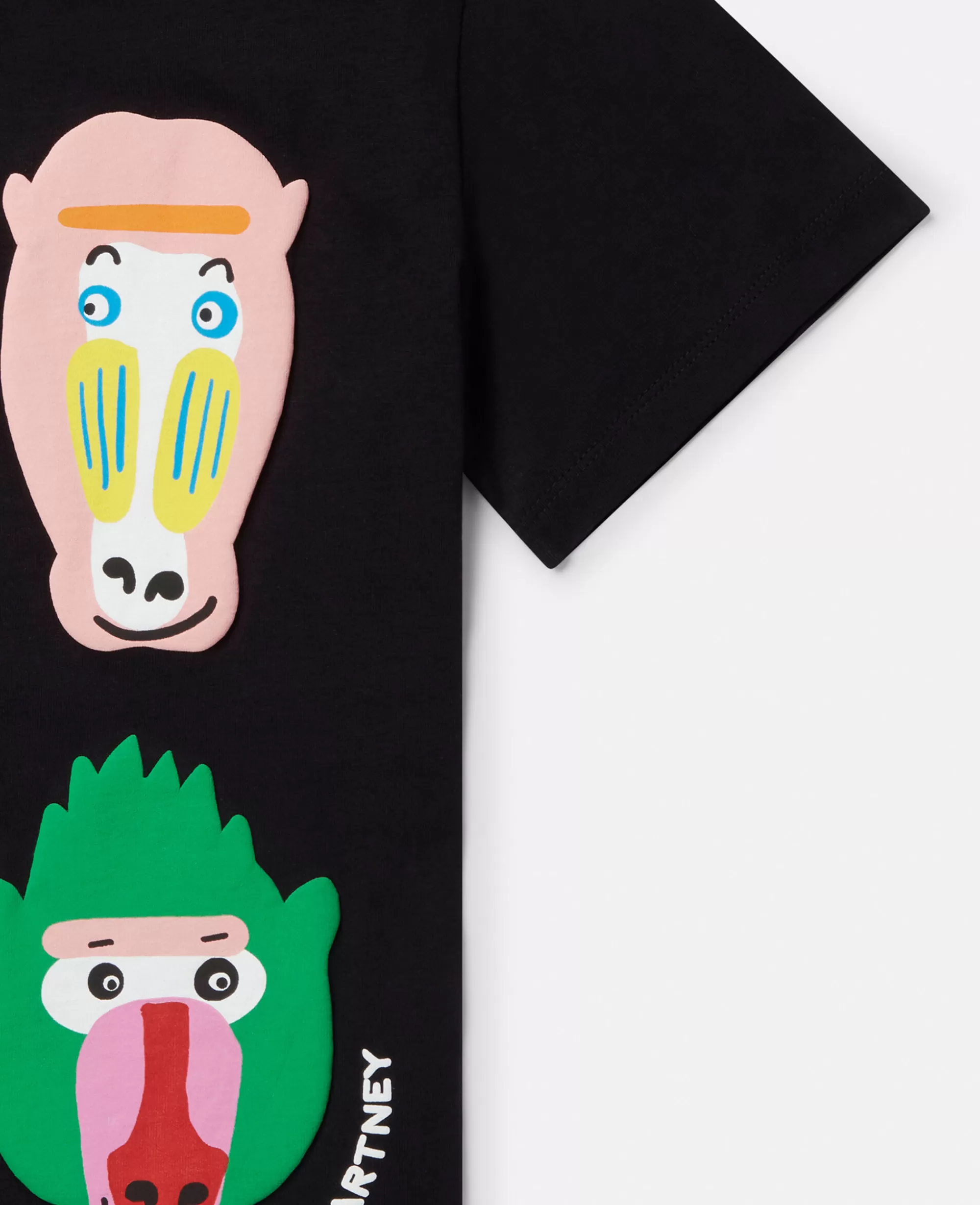 Bambini Stella McCartney T-Shirt>Maglietta Con Stampa Famiglia Scimmia