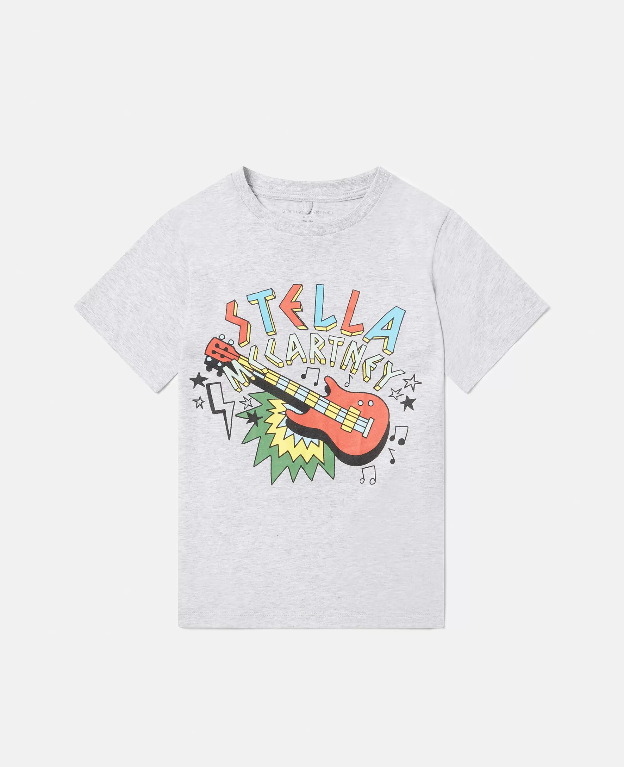 Bambini Stella McCartney T-Shirt>Maglietta Con Stampa Logo Stella E Chitarra Rock