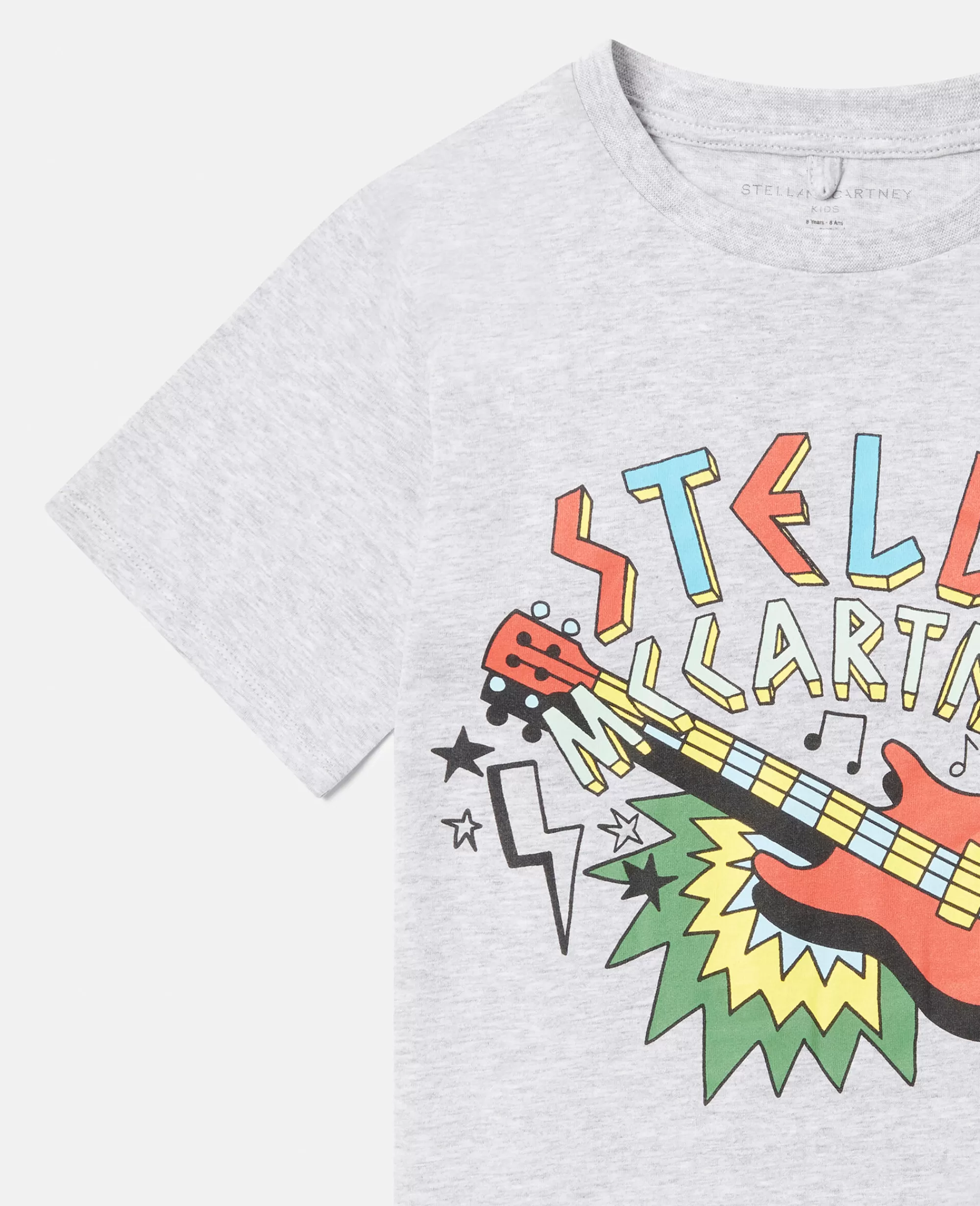 Bambini Stella McCartney T-Shirt>Maglietta Con Stampa Logo Stella E Chitarra Rock