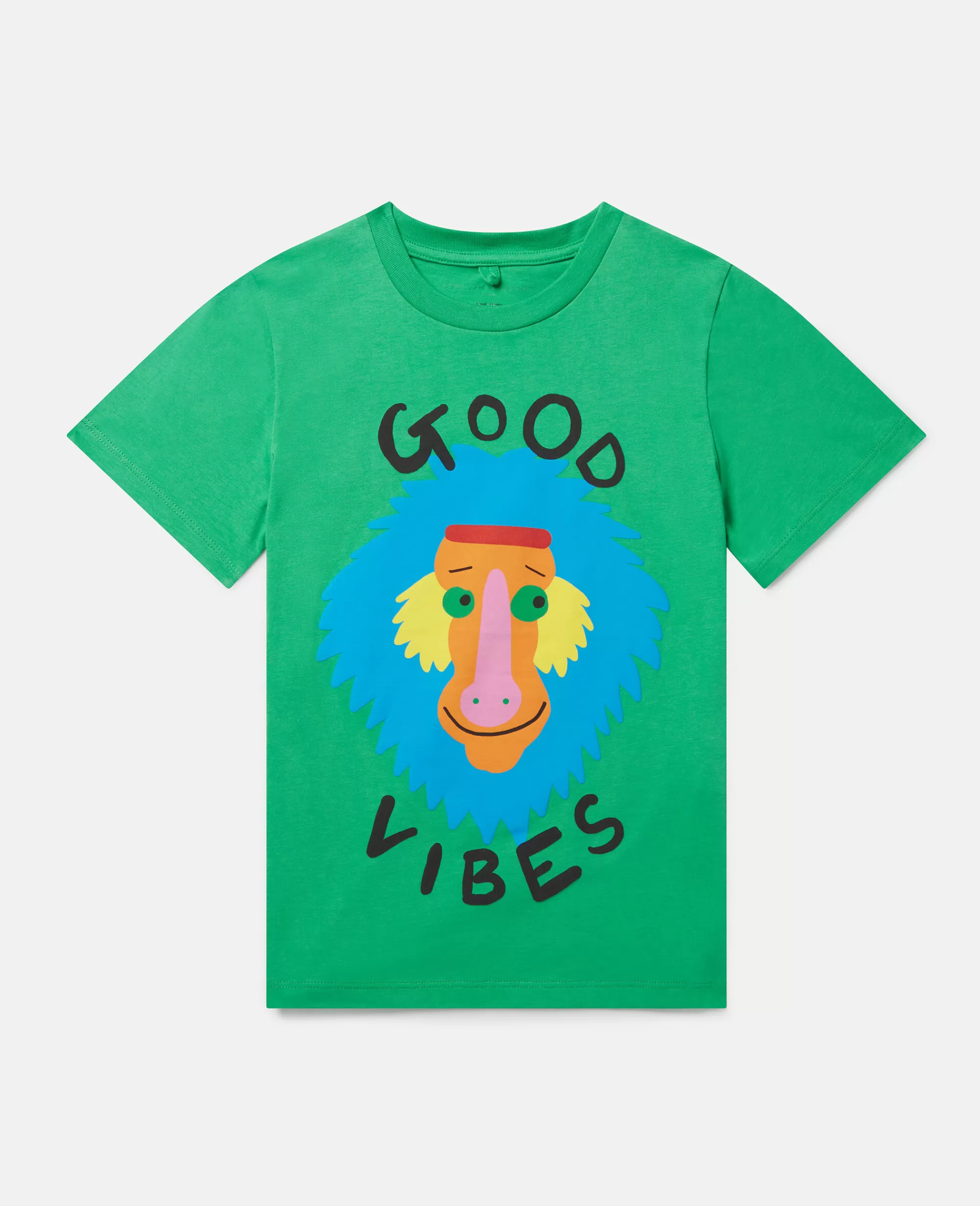 Bambini Stella McCartney T-Shirt>Maglietta Con Stampa Scimmia Good Vibes