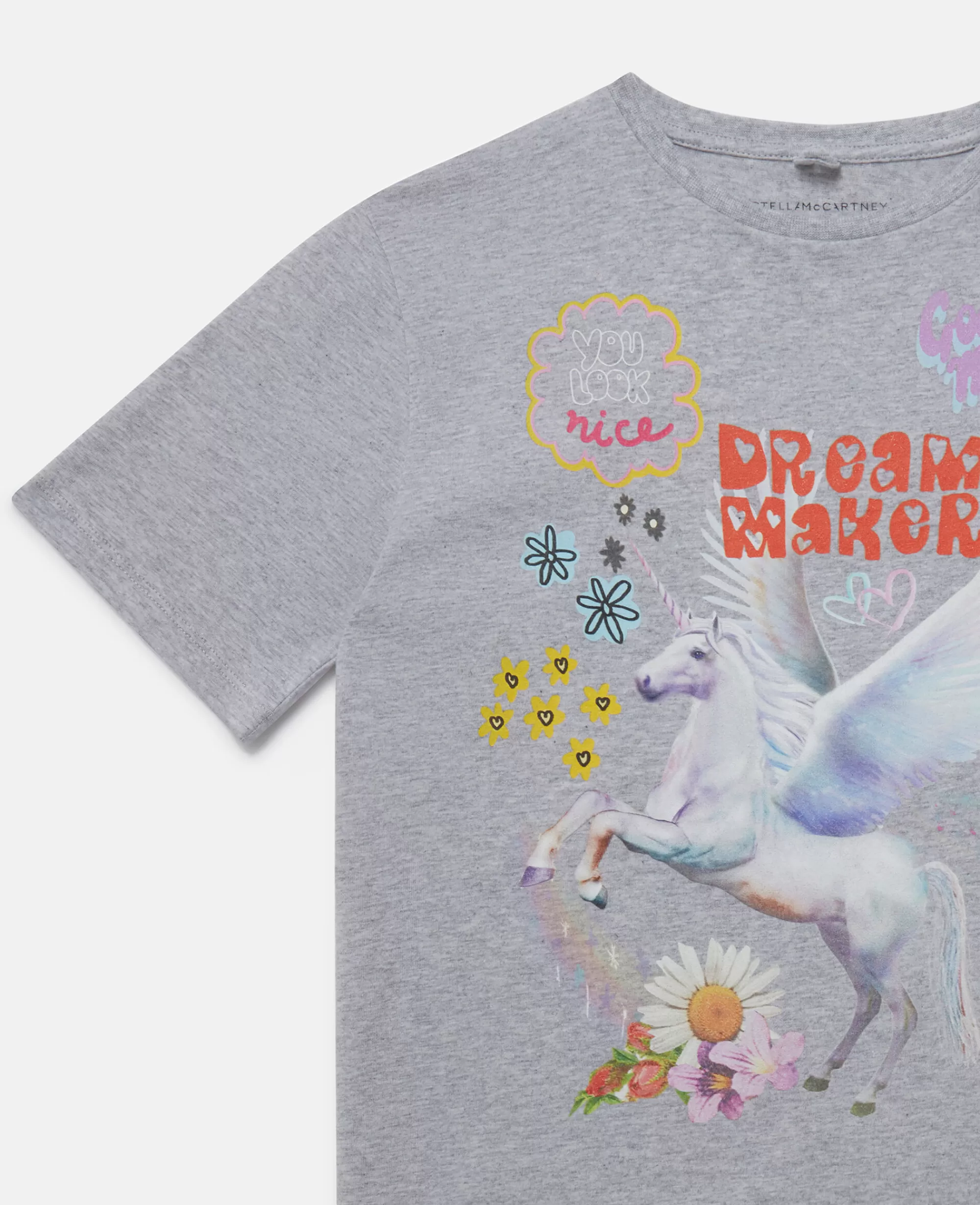 Bambini Stella McCartney T-Shirt>Maglietta Con Stampa Unicorno Dream Maker