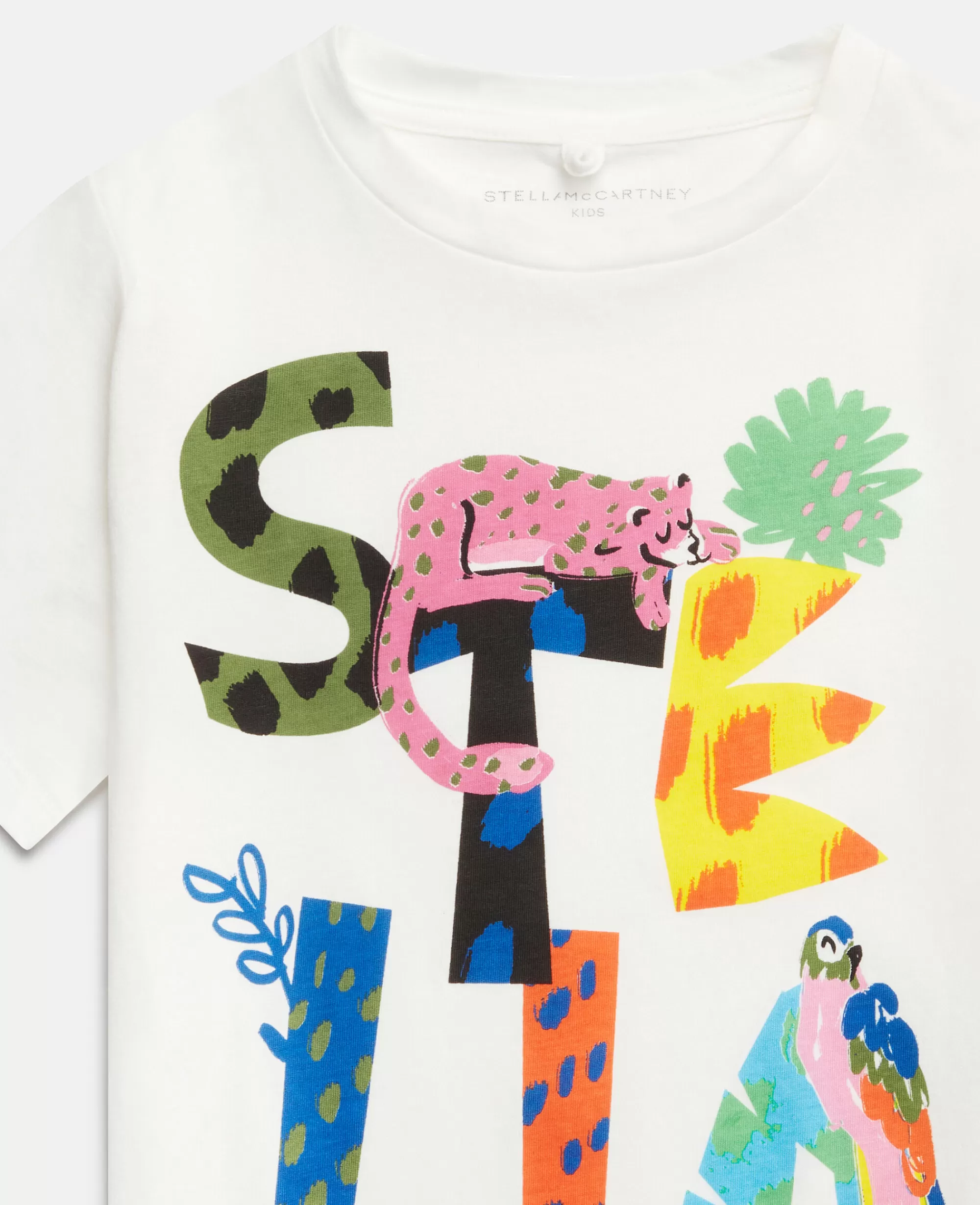 Bambini Stella McCartney T-Shirt>Maglietta Logo Stella Giungla Stampato