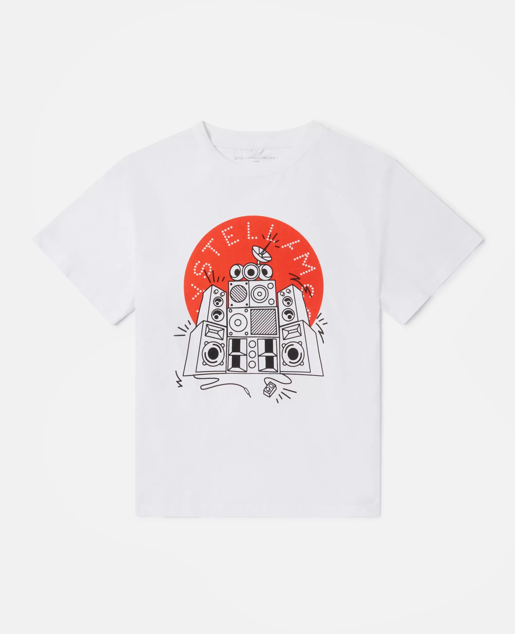 Bambini Stella McCartney T-Shirt>Maglietta Oversize Con Stampa Altoparlanti