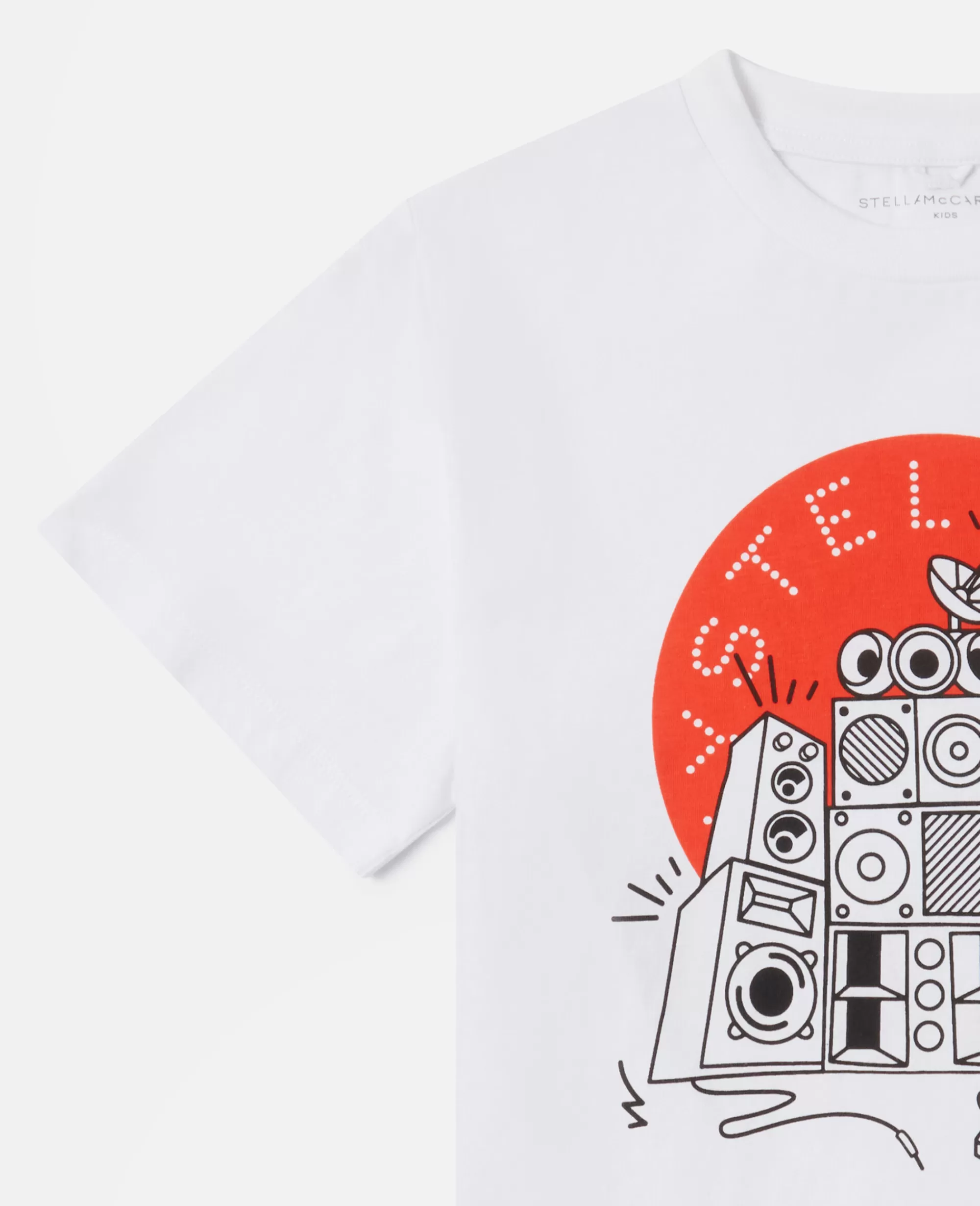 Bambini Stella McCartney T-Shirt>Maglietta Oversize Con Stampa Altoparlanti